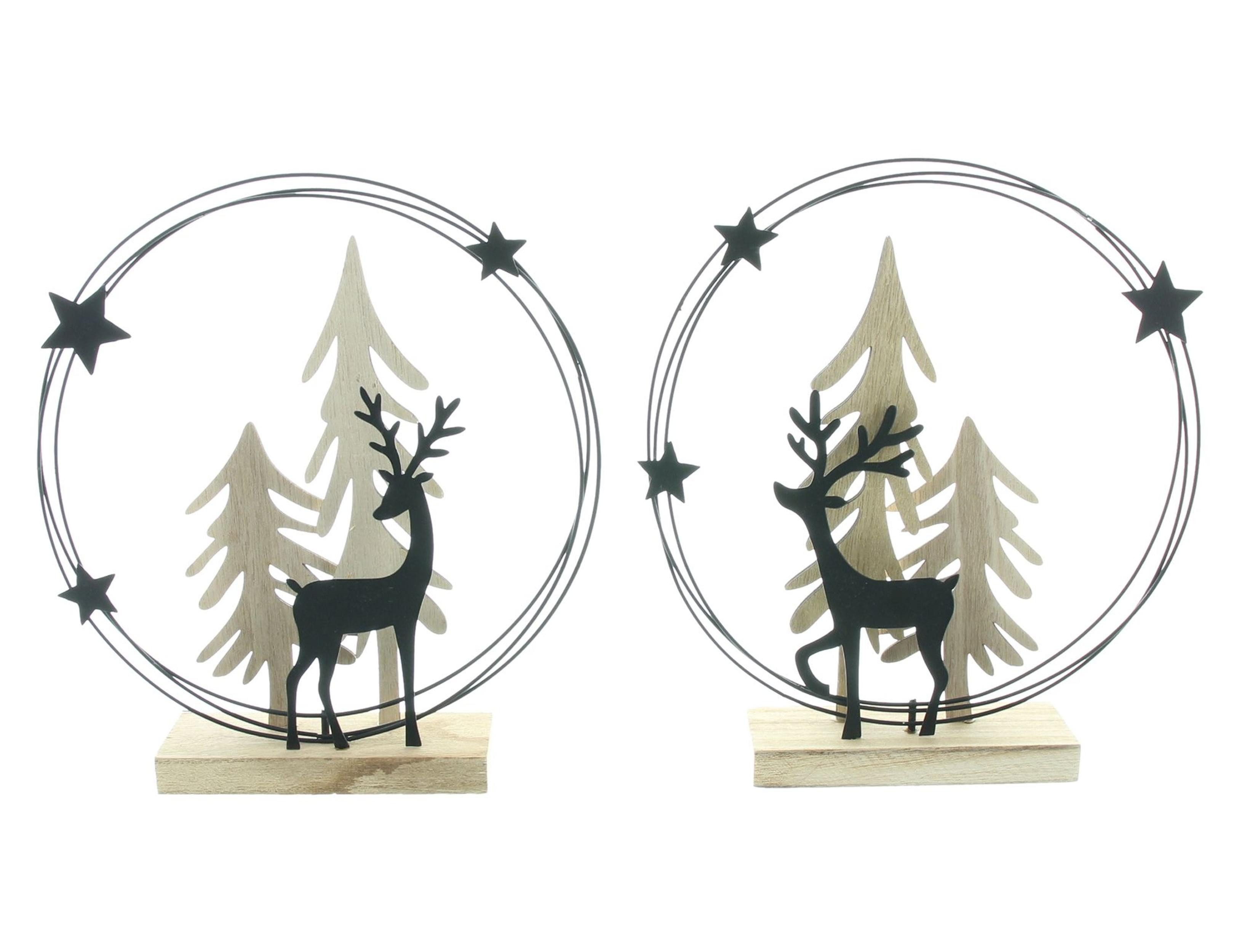 Weihnachtsfigur Weihnachtsdeko "Winterwald", 2er Set