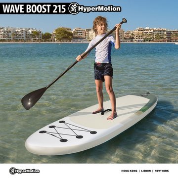 HyperMotion Inflatable SUP-Board mit Paddel für Kinder 215 cm - Grün