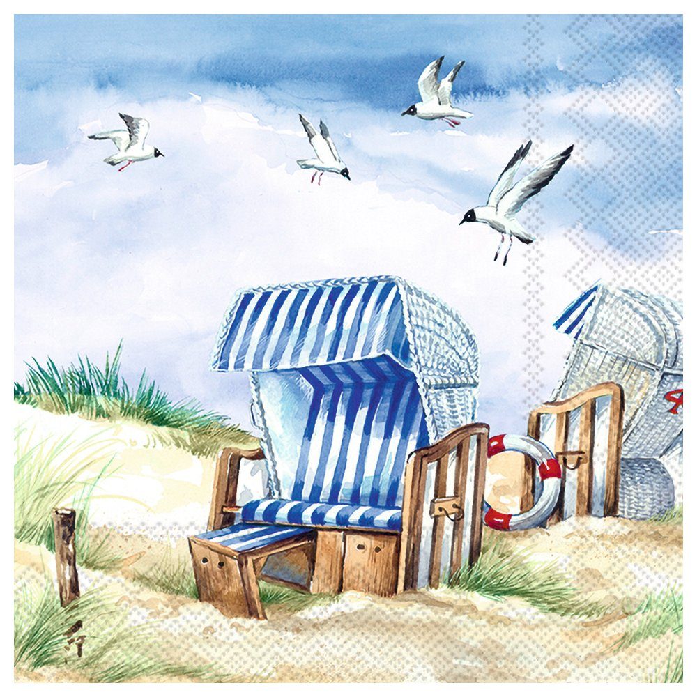 IHR Papierserviette Strandlust, (20 St), 33 cm x 33 cm