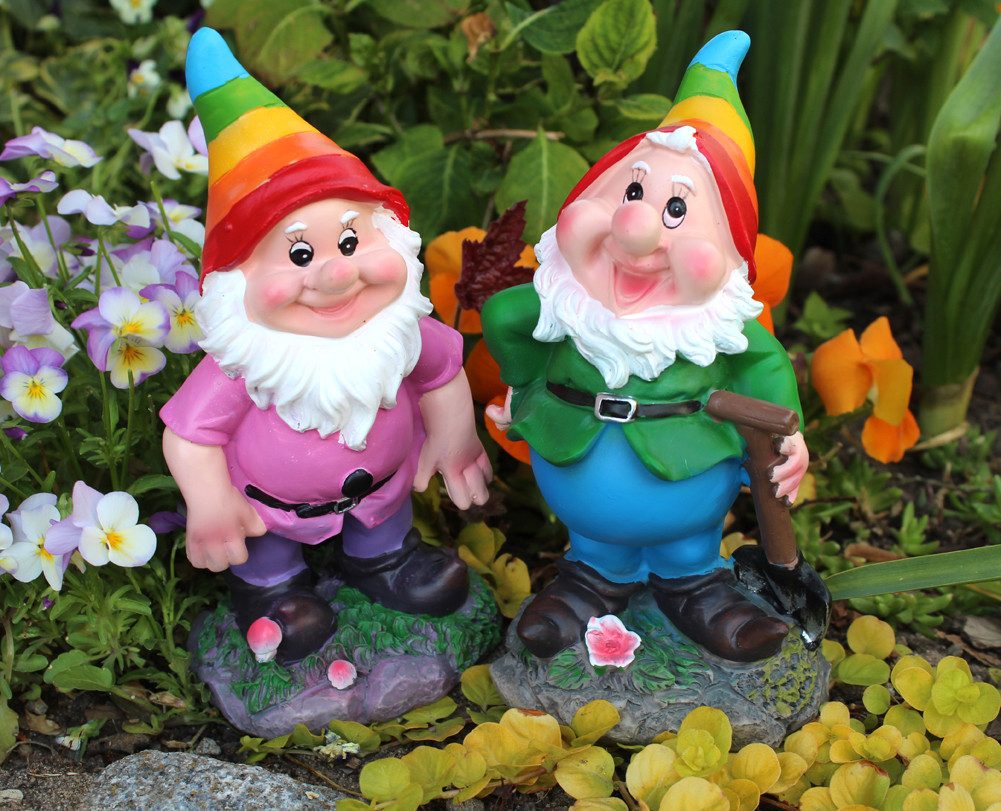 LB H&F Lilienburg Dekofigur 2er Paar Dekofigur Gartenzwerg Zwerg Garten lus günstig online kaufen