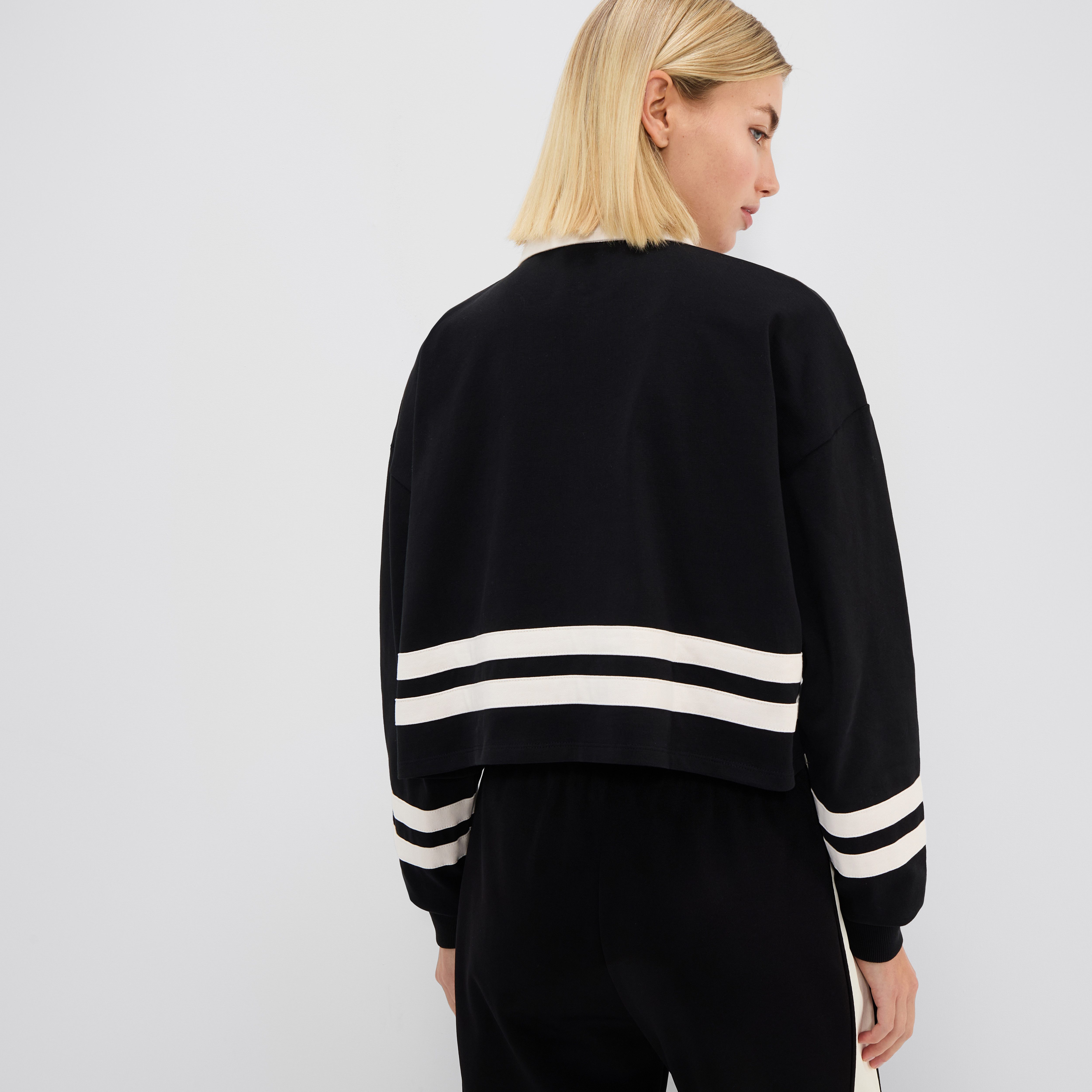 Ellesse Poloshirt SOMBRA CROPPED RUGBY TOP Kurzarm, aus Baumwolle, Cropped-Schnitt