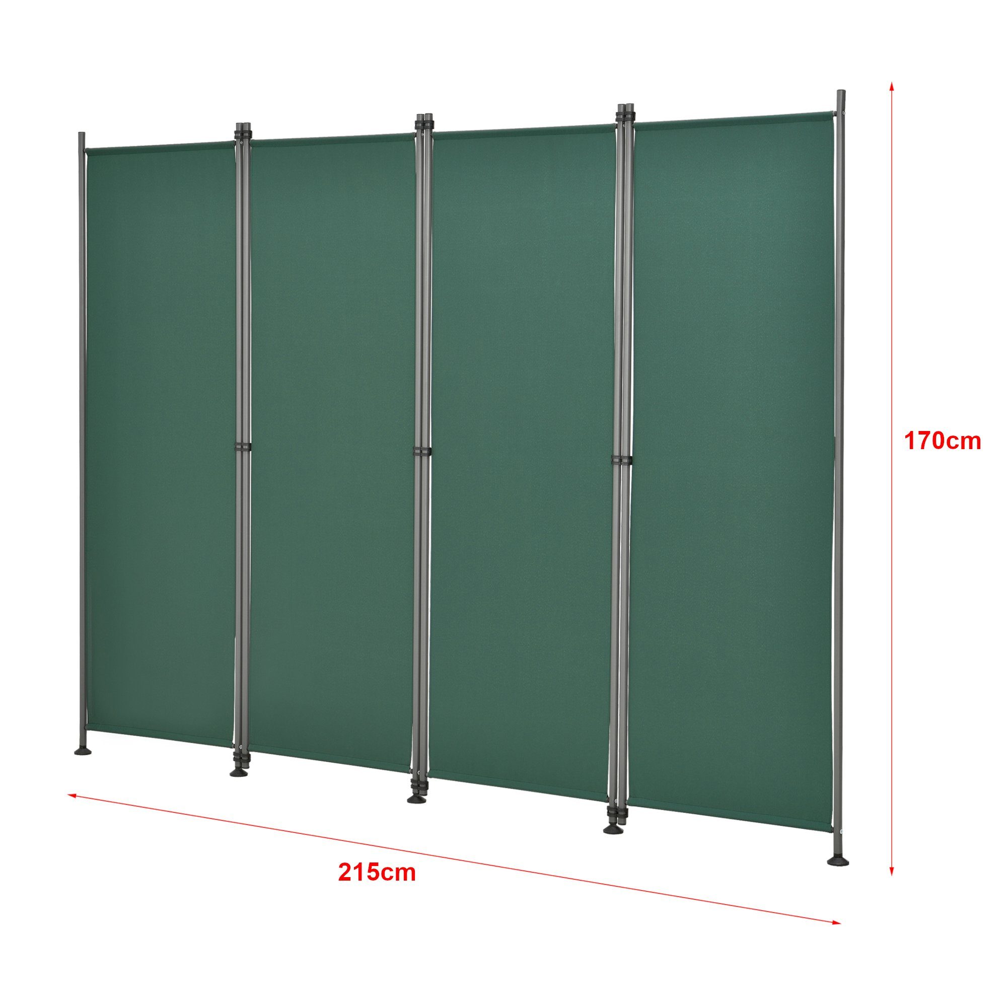 pro.tec Paravent, »Modica« Trennwand Outdoor Sichtschutz 170x215cm Dunkelgrün