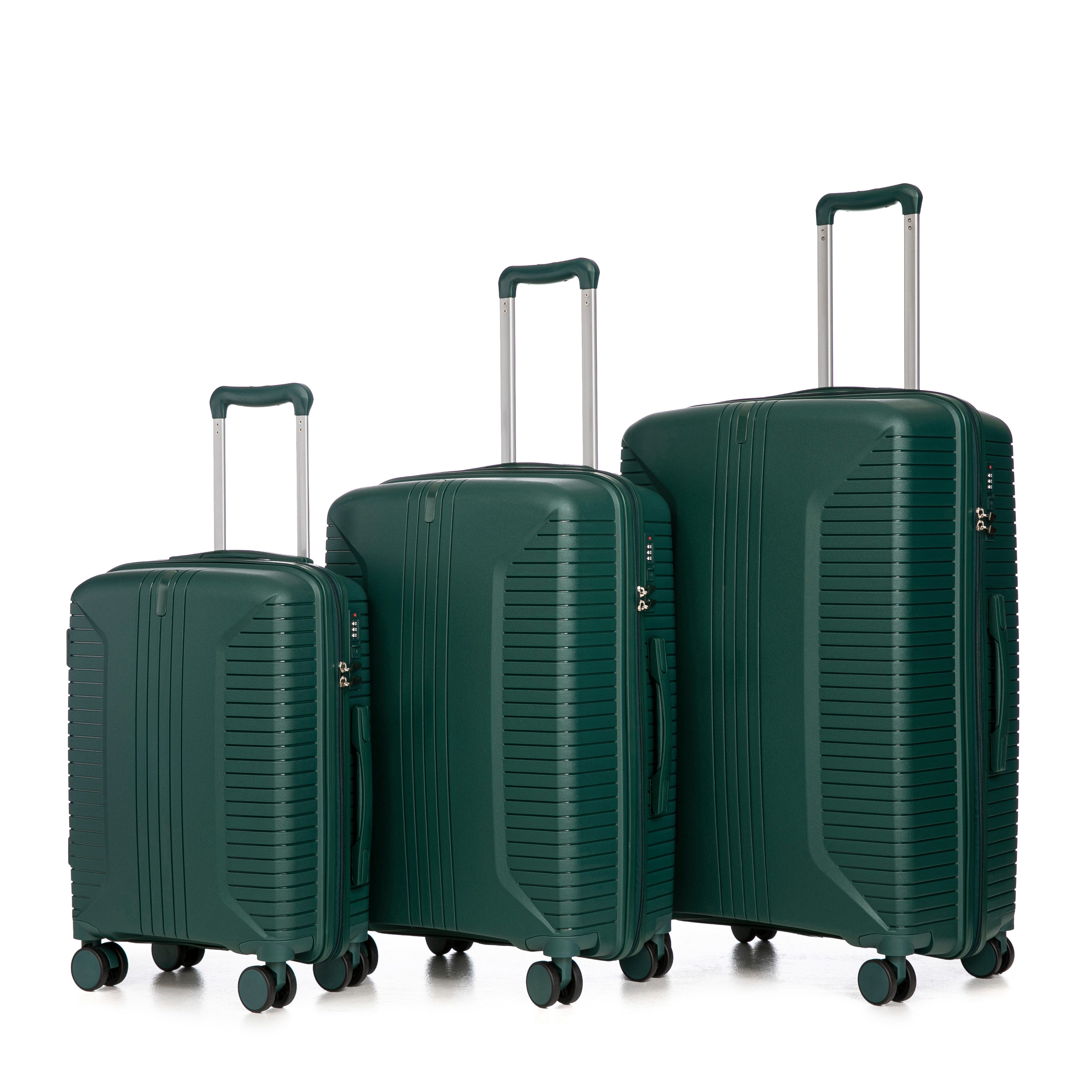 Rolipo Trolleyset PP-Spinner-Kofferset, Hartschalenkoffer 20/24/28", 4 Rollen, (3 tlg), mit 360°-Rollen, Zahlenschloss, Haken