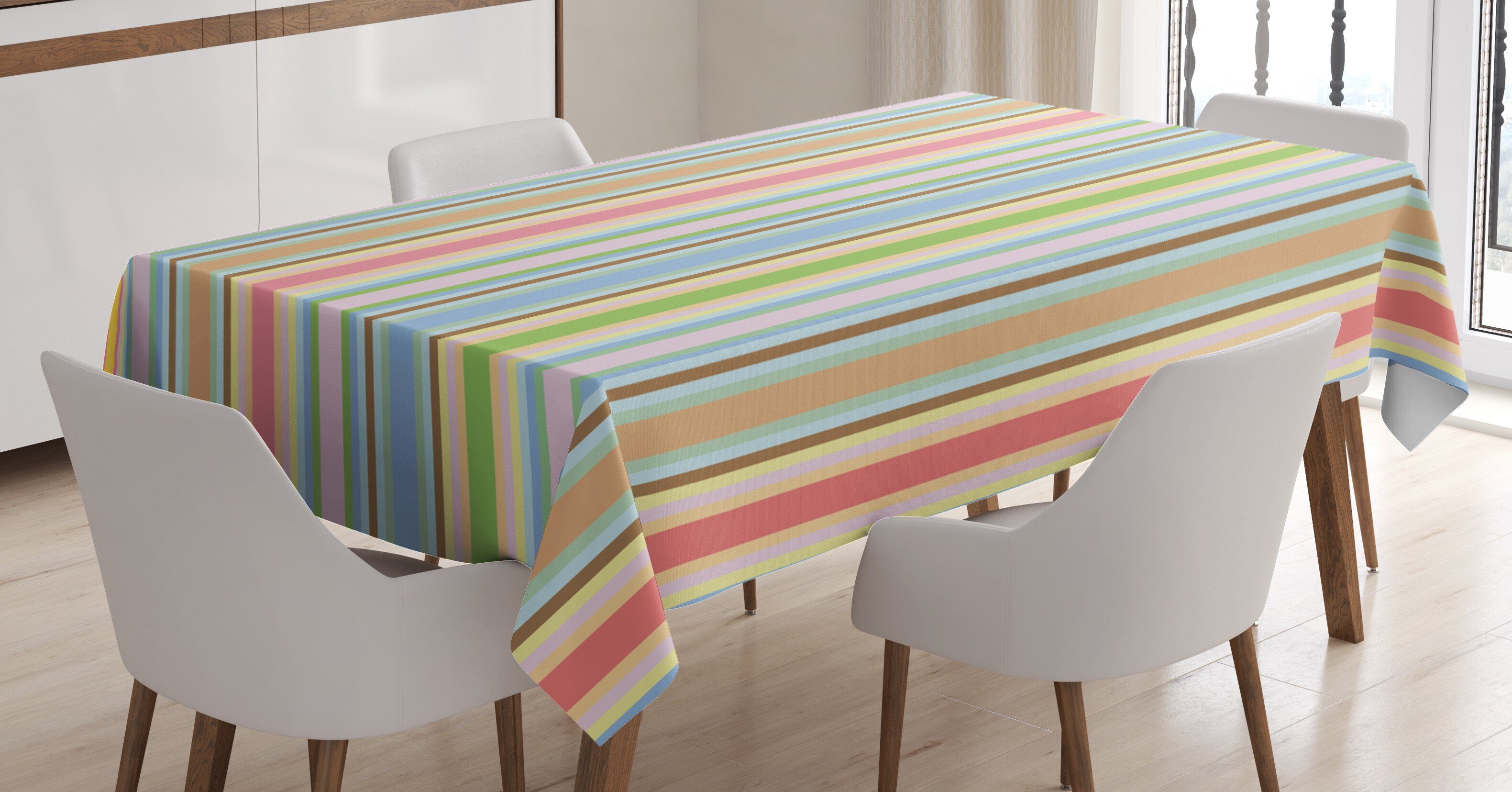 Abakuhaus Tischdecke Waschbar Für Klare geeignet Außen Farbfest Bereich den Farben, Barcode-Muster-Streifen Jungs