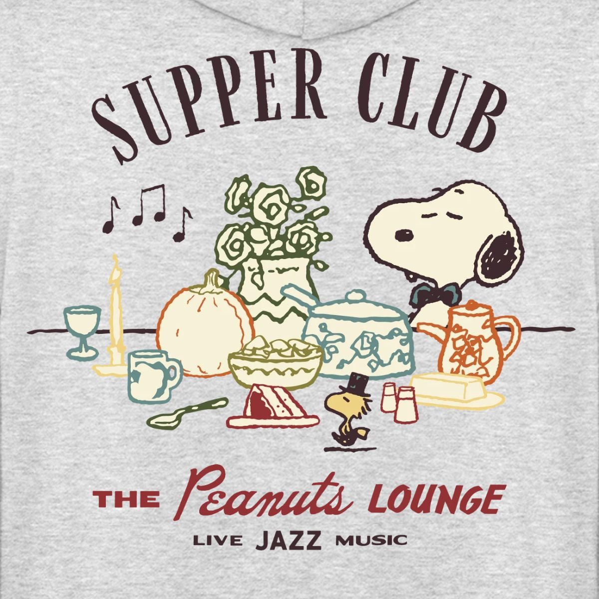 Spreadshirt Hoodie Peanuts Supper Club The Peanuts Lounge Mit Snoopy Unisex Hoodie (1-tlg)