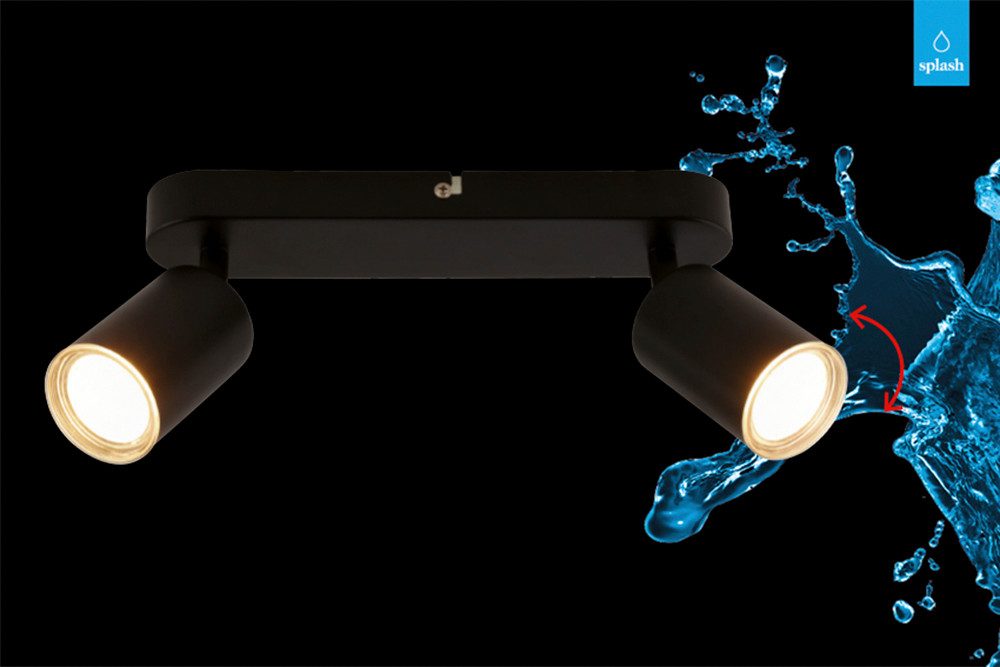 Briloner Leuchten LED Deckenspot NERIDA, ohne Leuchtmittel, 27x8,5 cm, Wohnzimmer, Schlafzimmer, Badezimmer, Büro
