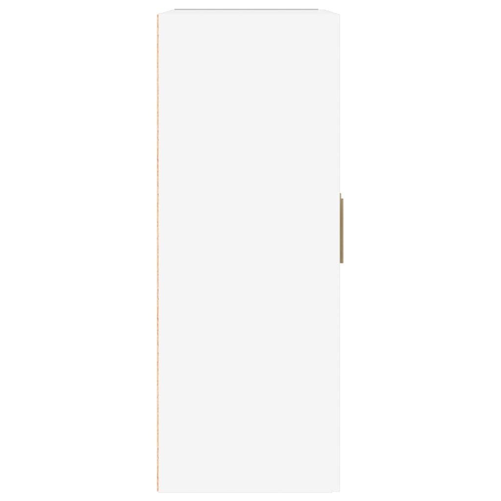 Wandschrank Holzwerkstoff, Hochglanz-Weiß vidaXL 1-tlg. cm 69,5x32,5x90 Regal