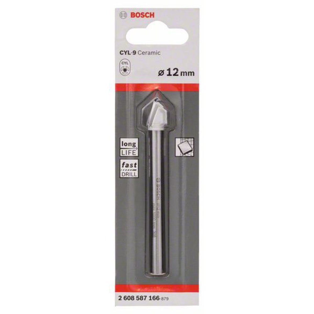 Bosch Accessories Fliesenbohrer Bosch Accessories 2608587166 Glas- und Fliesenbohrer 12 mm Gesamtläng