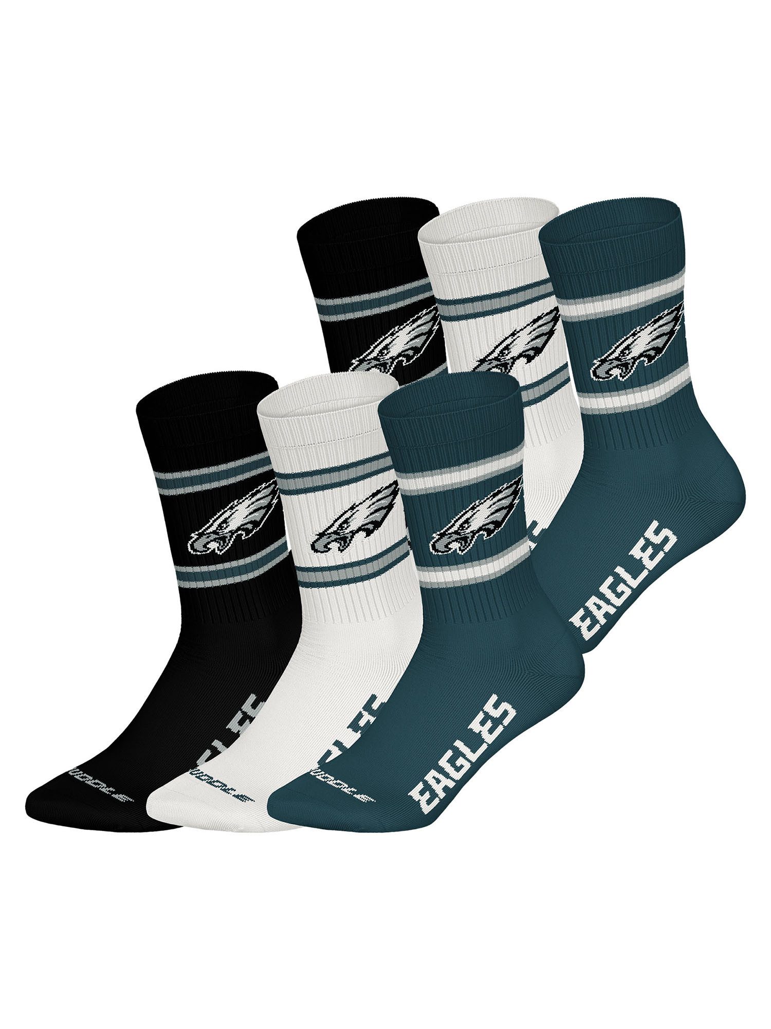HUDDLE Freizeitsocken Philadelphia Eagles Crew (6-Paar) Casual Socken, Allt günstig online kaufen
