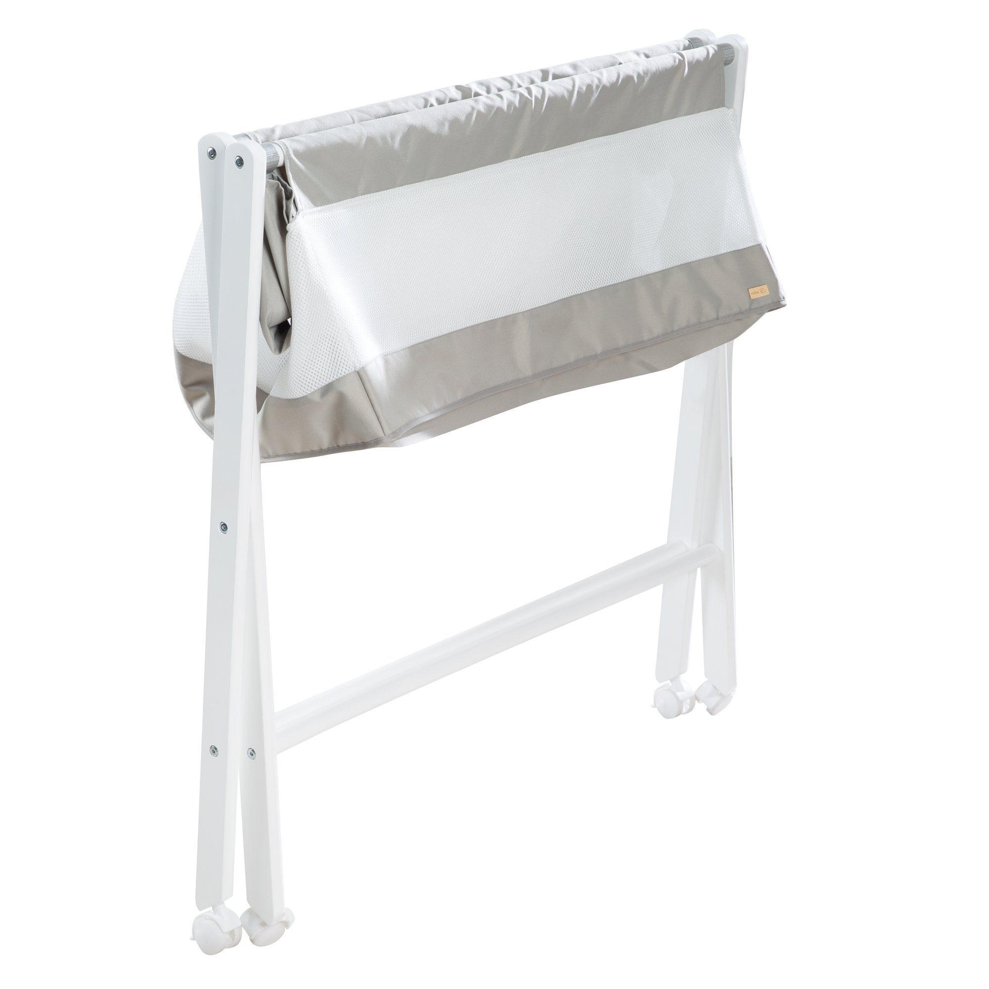 roba® Stubenbett klappbar - Babybett 80 x 50 cm - Atmungsaktiv - leicht - mobil, Canvas- & Mesh-Material, inkl. Rollen & Matratze