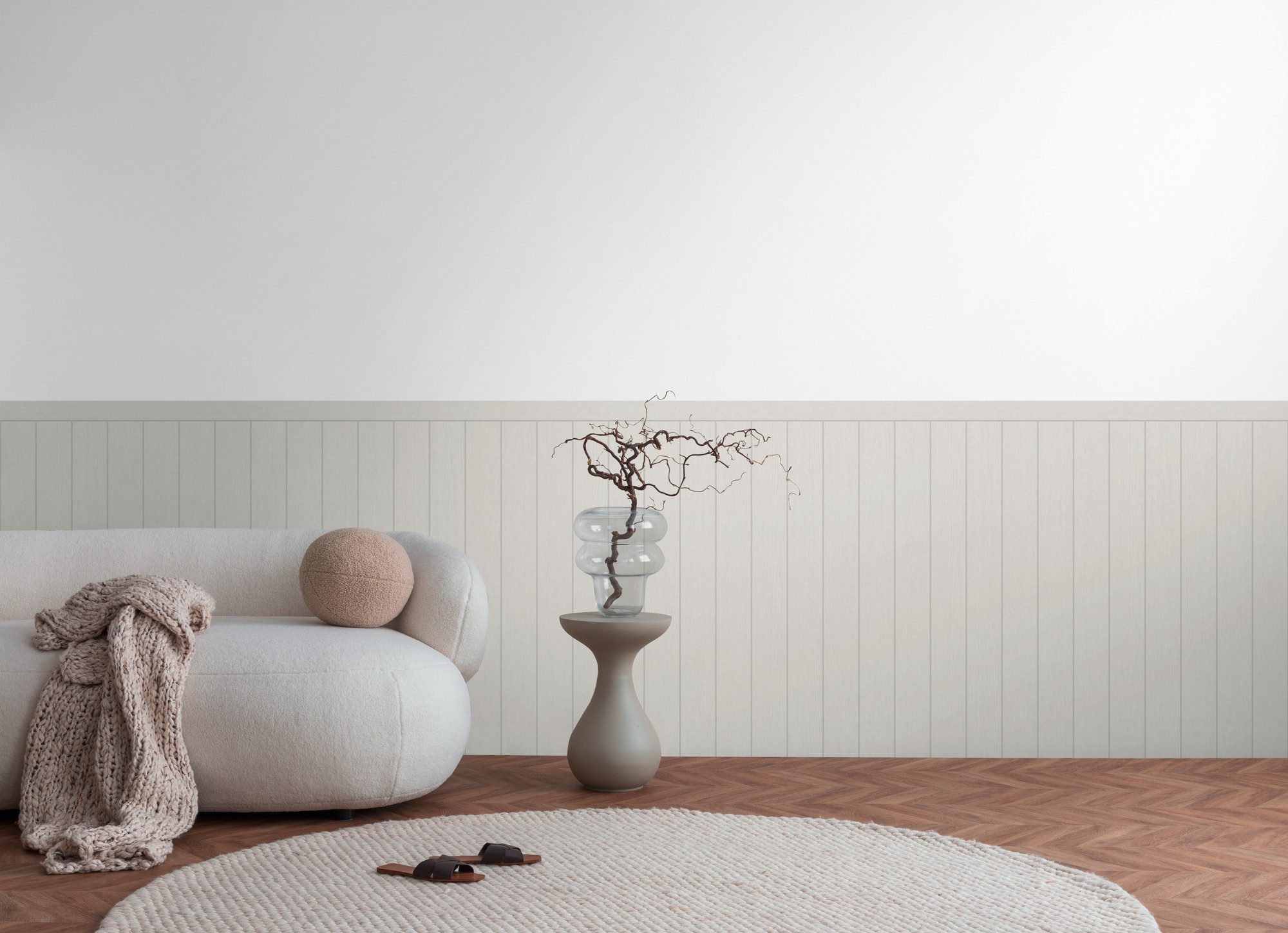 living walls Vliestapete Wallpanel Tapete Wandpaneele Mustertapete Holzpaneele Natur, strukturiert, matt, (1 St), Vliestapete Holz-Optik für Schlafzimmer Küche Wohnzimmer Wandpaneele