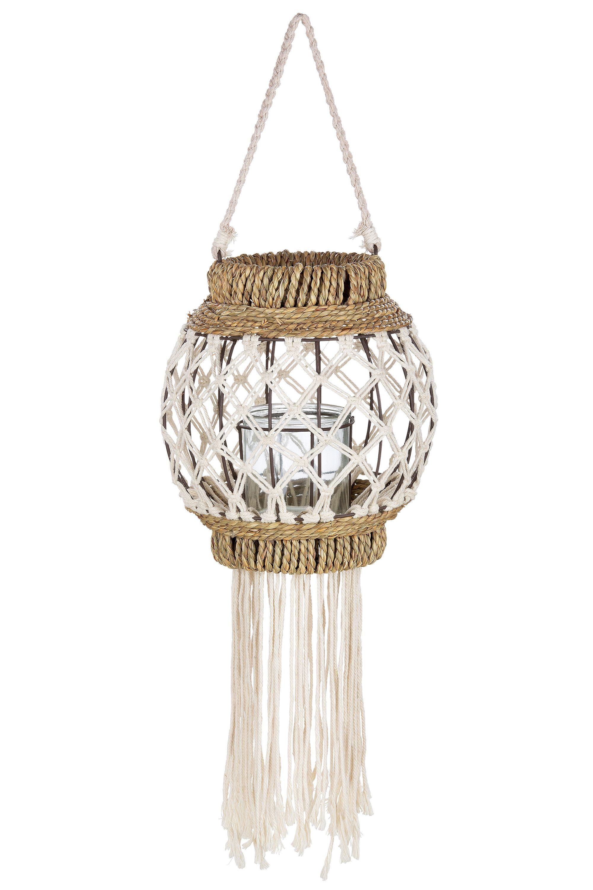 GILDE Windlicht GILDE Windlicht Bossa - naturfarben - H. 29cm x D. 23cm (1 Stück)