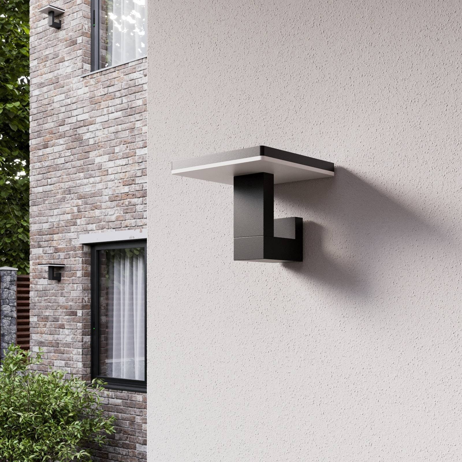 Lucande Außen-Wandleuchte Olesia, 1 x 8,6 W LED, warmweiß