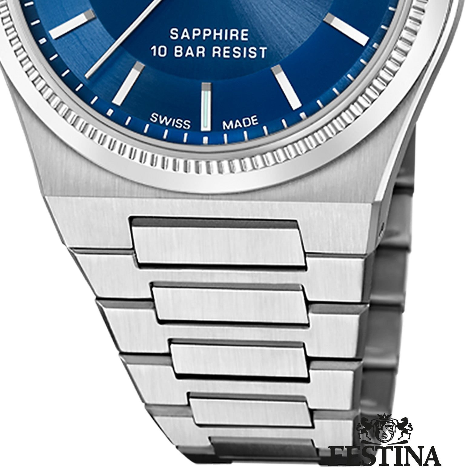 Festina Quarzuhr Festina Damenuhr Edelstahl silber, (Analoguhr), Damen Armbanduhr rund, Edelstahlarmband silber, Elegant