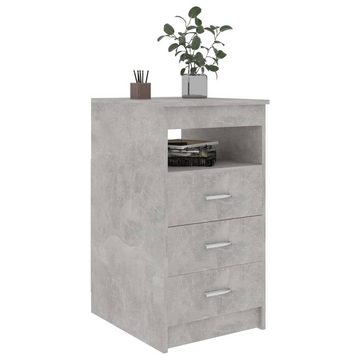 vidaXL Kommode Sideboard mit Schubladen Betongrau 40x50x76 cm Holzwerkstoff (1 St)