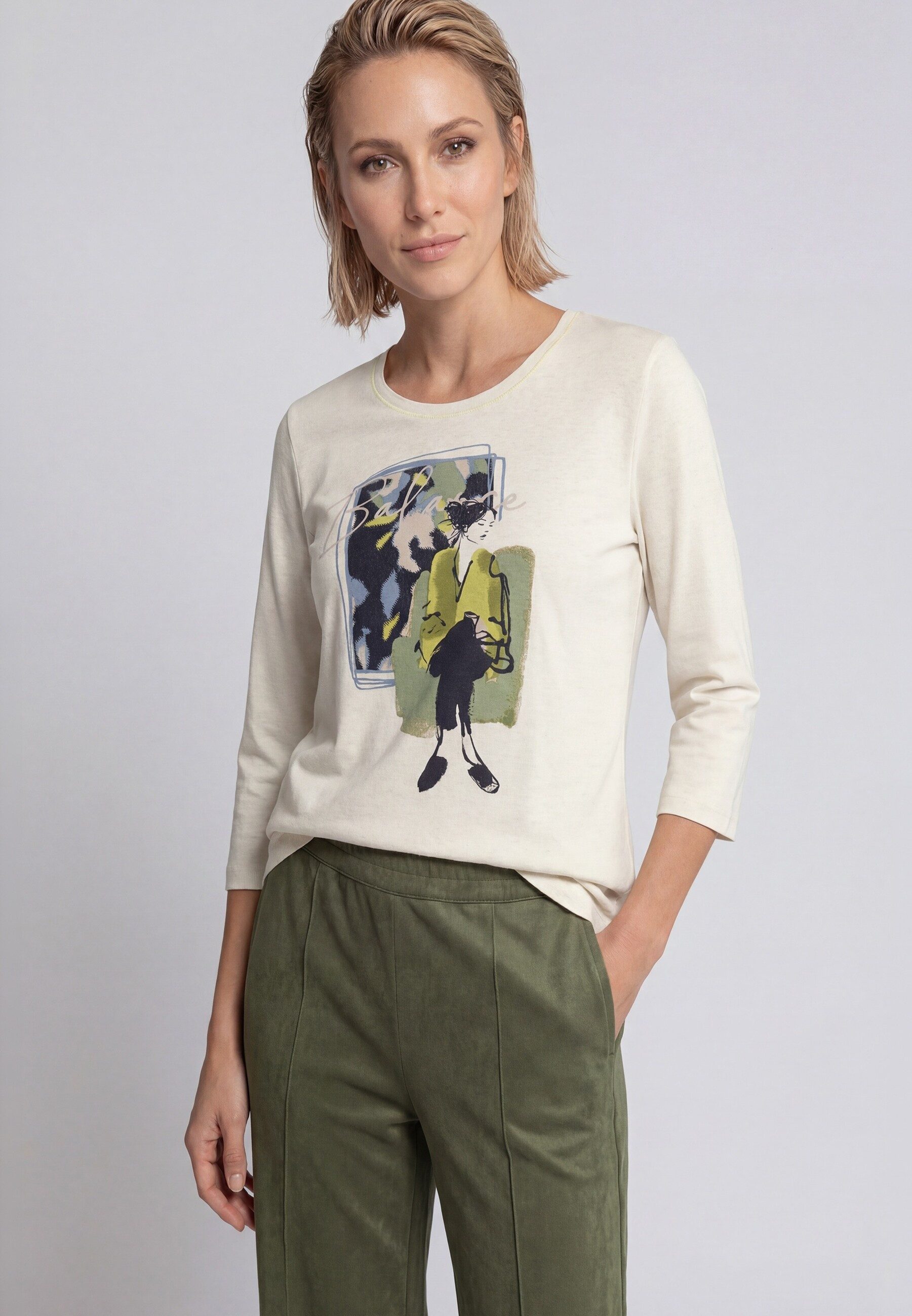 Olsen T-Shirt Shirt mit Placement-Print