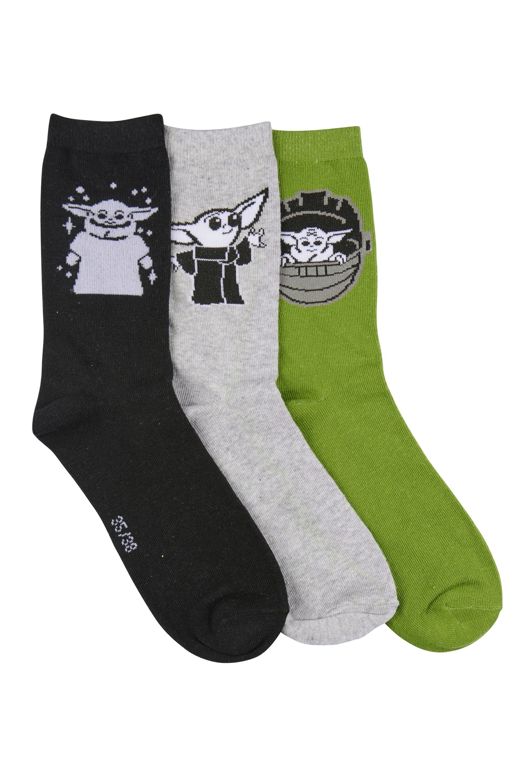 ONOMATO! Socken Star Wars Damen Socken-Set mit 3 verschiedenen Designs  (3-Paar)