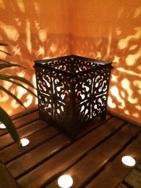 Marrakesch Orient & Mediterran Interior Teelichthalter Orientalisches Windlicht Randa, orientalischer Teelichthalter, Handarbeit