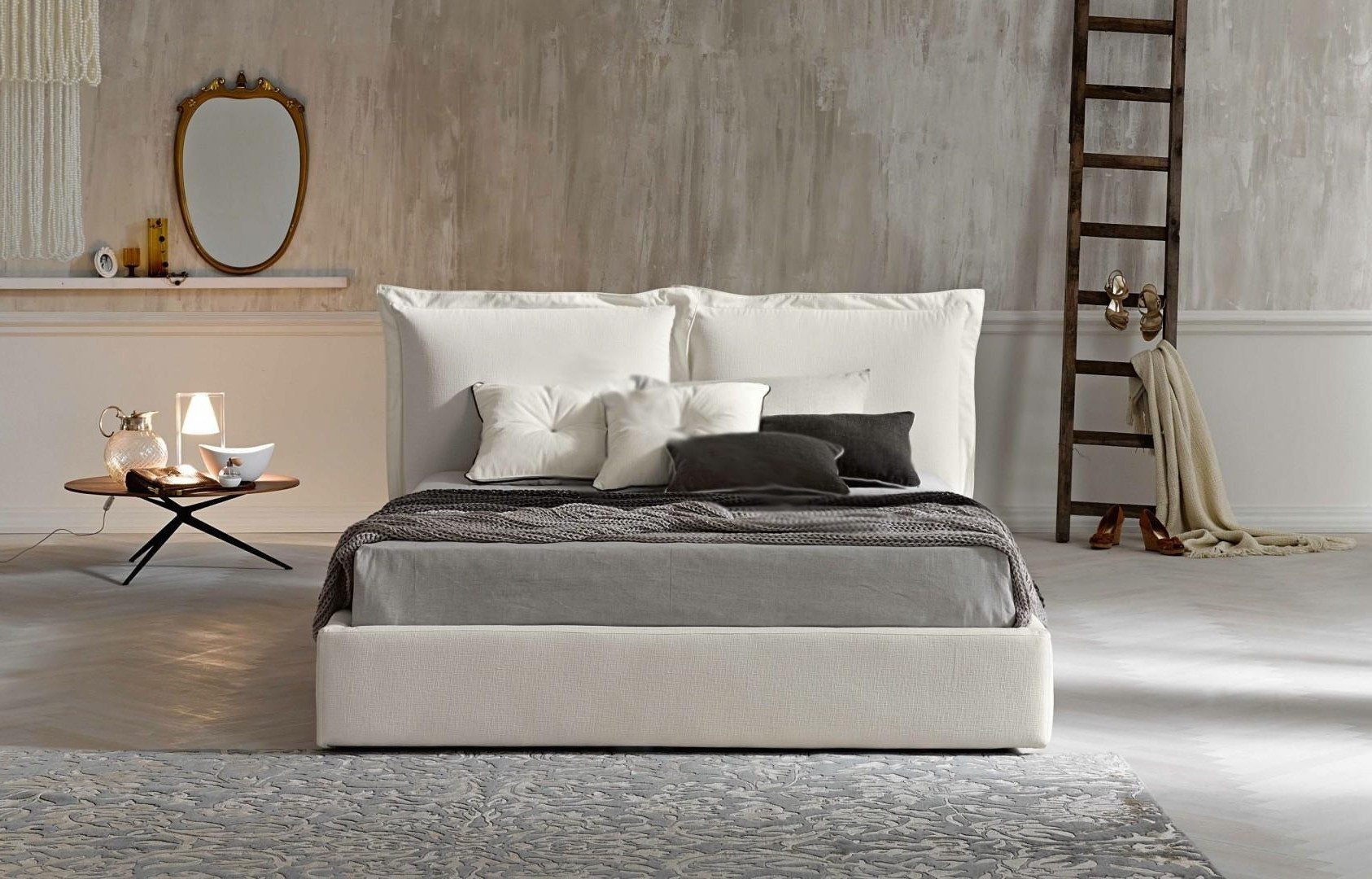 Polsterbett Modernes Design Bett XXL 180x200cm Luxus Textil Stoff