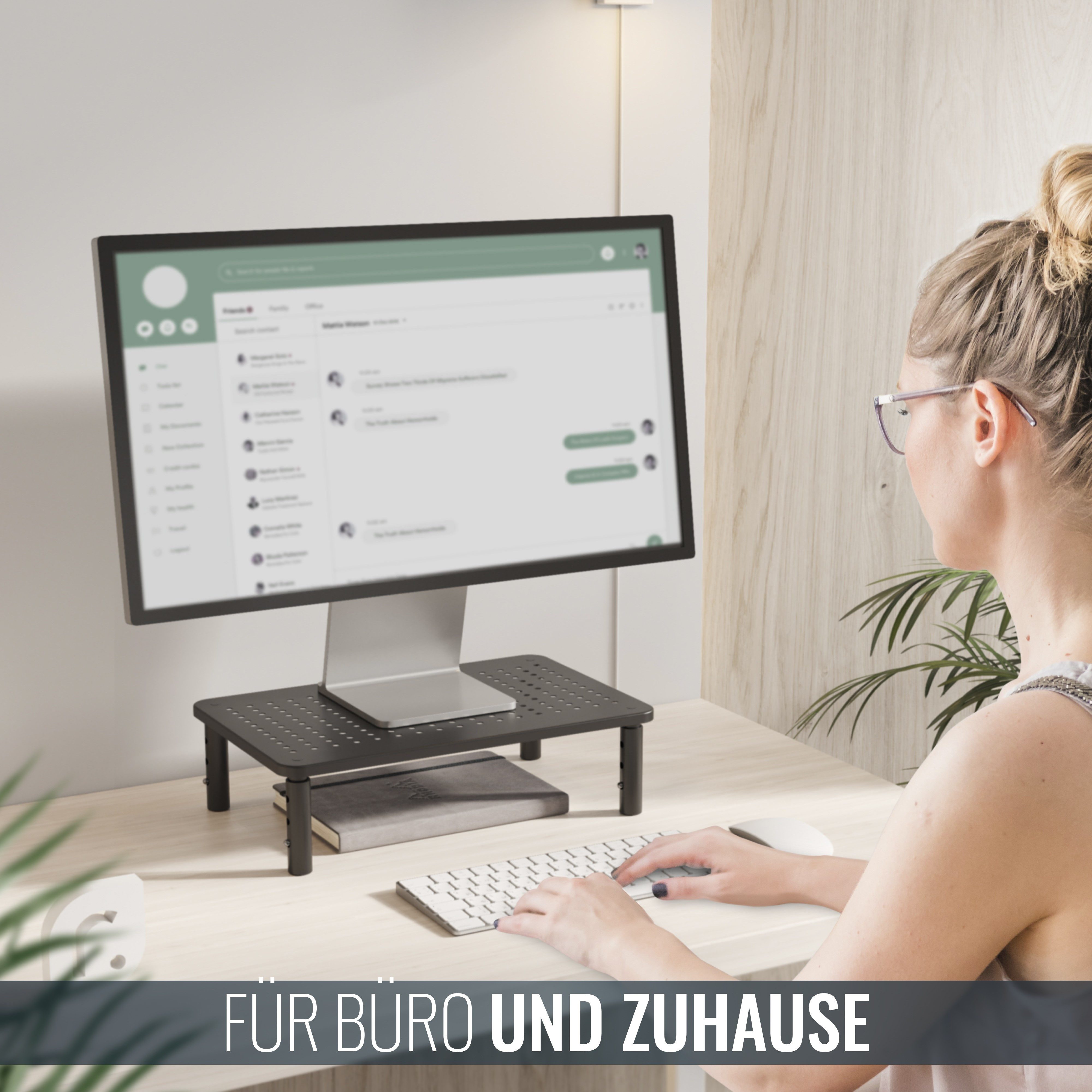 RICOO Schreibtischaufsatz Monitor Tischaufsatz Erhöhung FS081-B schwarz, (A günstig online kaufen