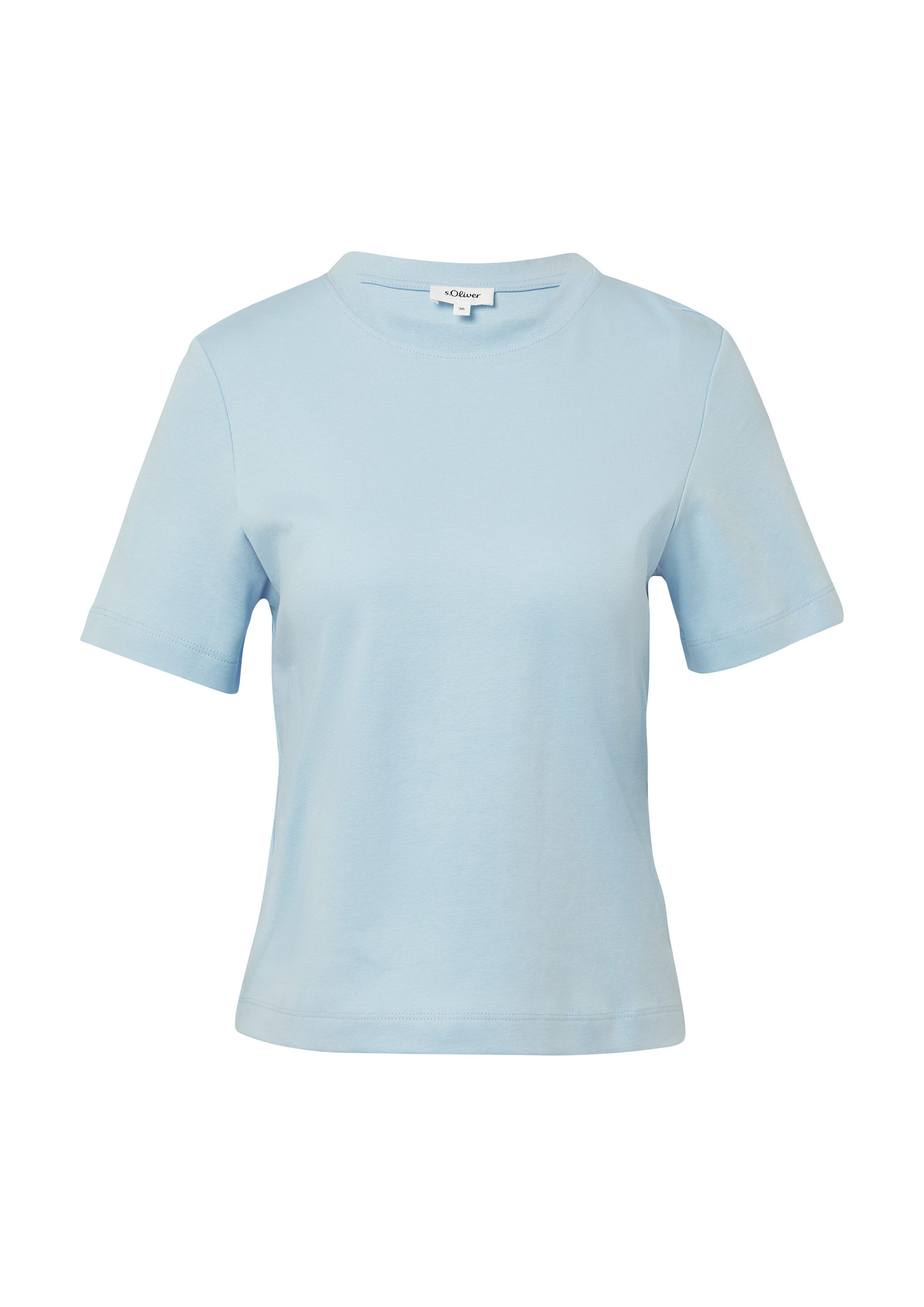 s.Oliver Kurzarmshirt T-Shirt Verkürztes T-Shirt aus günstig online kaufen