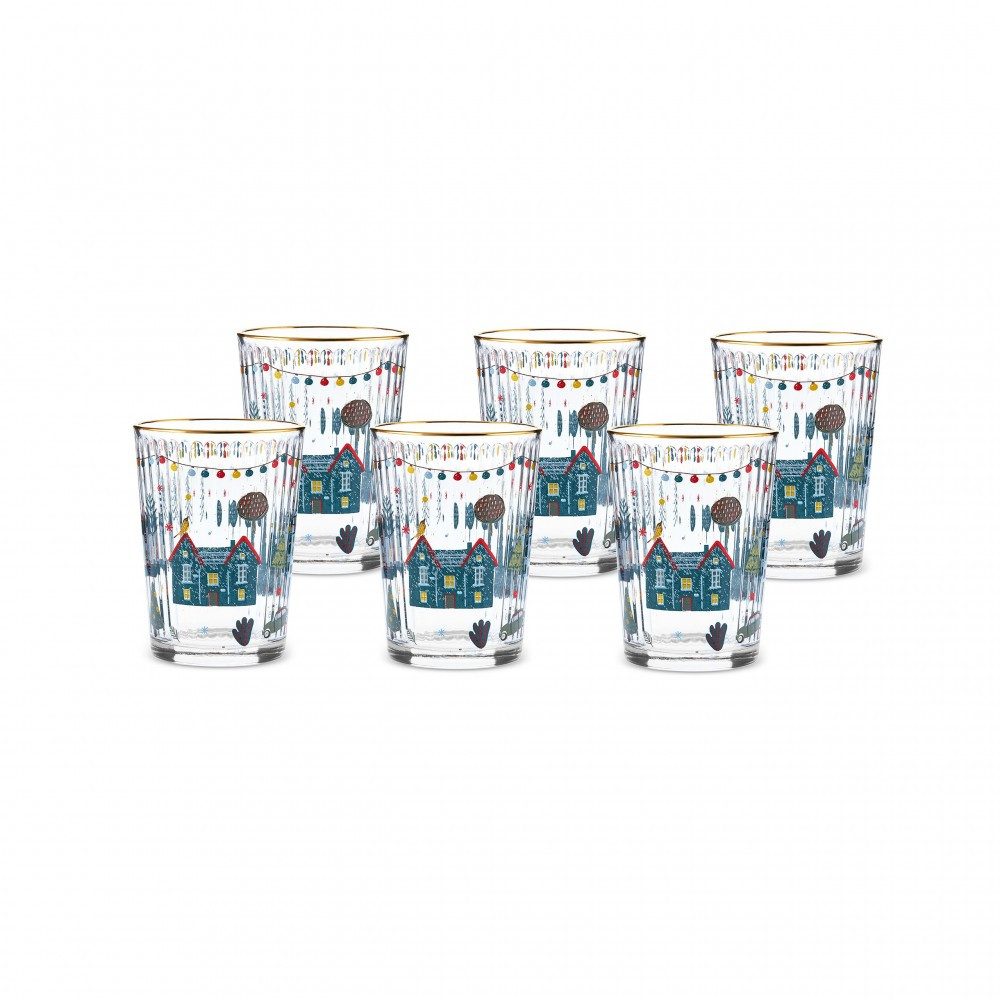 Karaca Glas Karaca Home Chick 500 ml 6-Teiliges Getränkeglas Trinkglas Glas Set