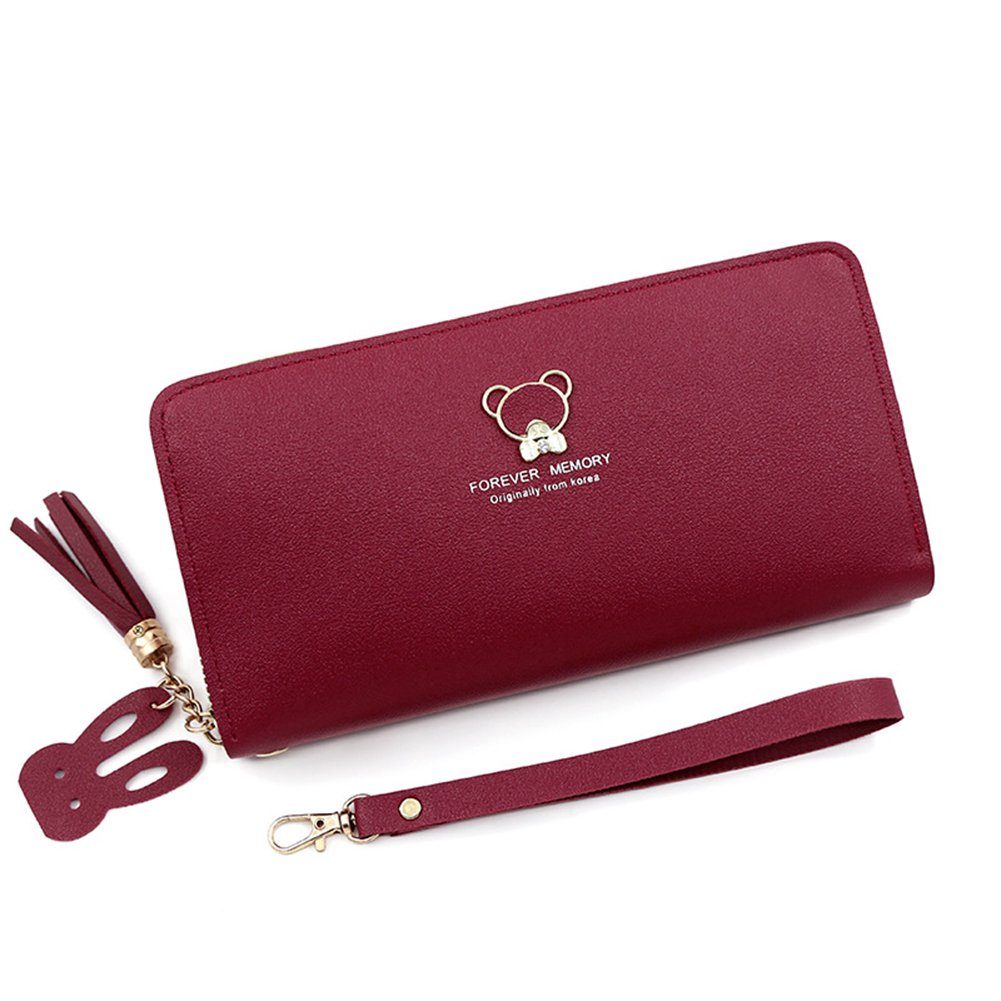 Clutch-Geldbörse, 2 Handtasche Geldbeutel, red 3-farbig Portemonnaie, Passende Blusmart Tragbare Geldbörse