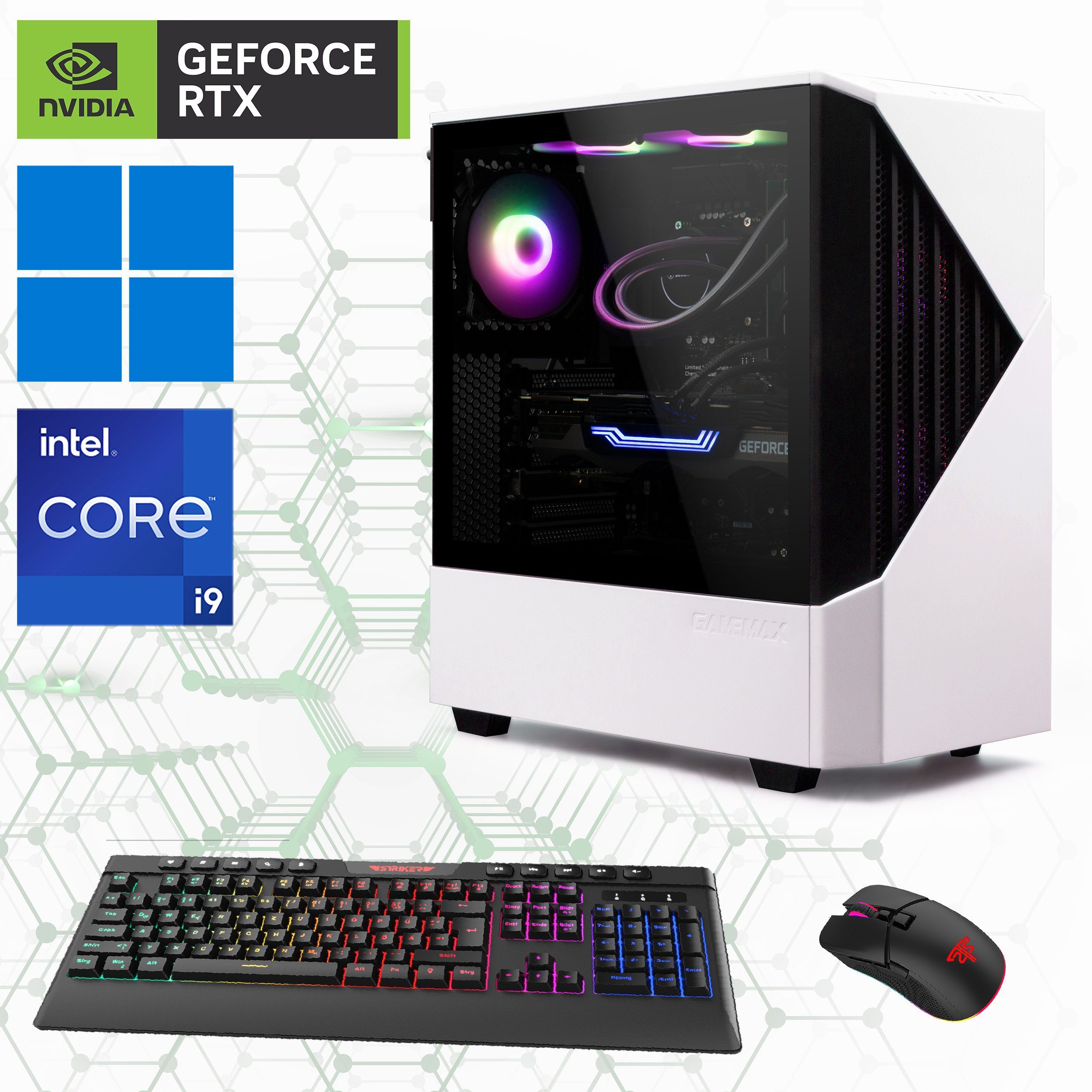 Hyrican Horizon 6896 Gaming-PC (Intel® Core i9 13900KF, RTX 4080, 32 GB RAM, 2000 GB SSD, Wasserkühlung, DDR5, PCIe SSD Gen4, Windows 11)