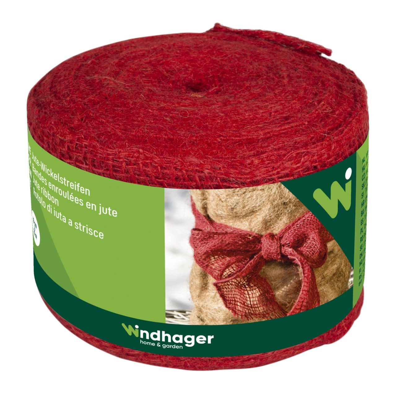 Windhager Wintervlies Windhager Jute-Wickelstreifen 10 cm x 25 m rot