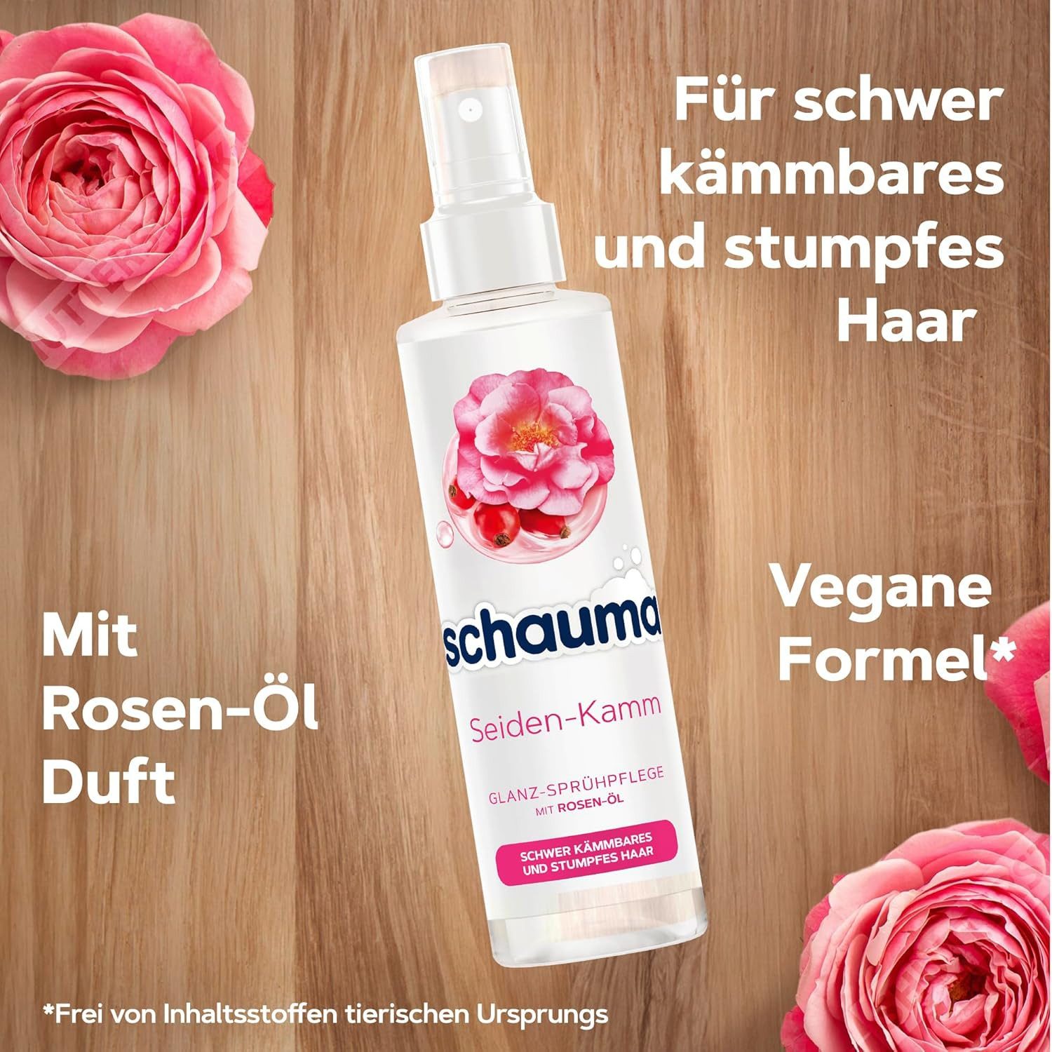 Schauma Haarspülung Sprühpflege Seidenkamm 200ml, 6x 200ml, 6-tlg., Hitzeschutz, seidig-glänzendes Haar, Einfache Anwendung