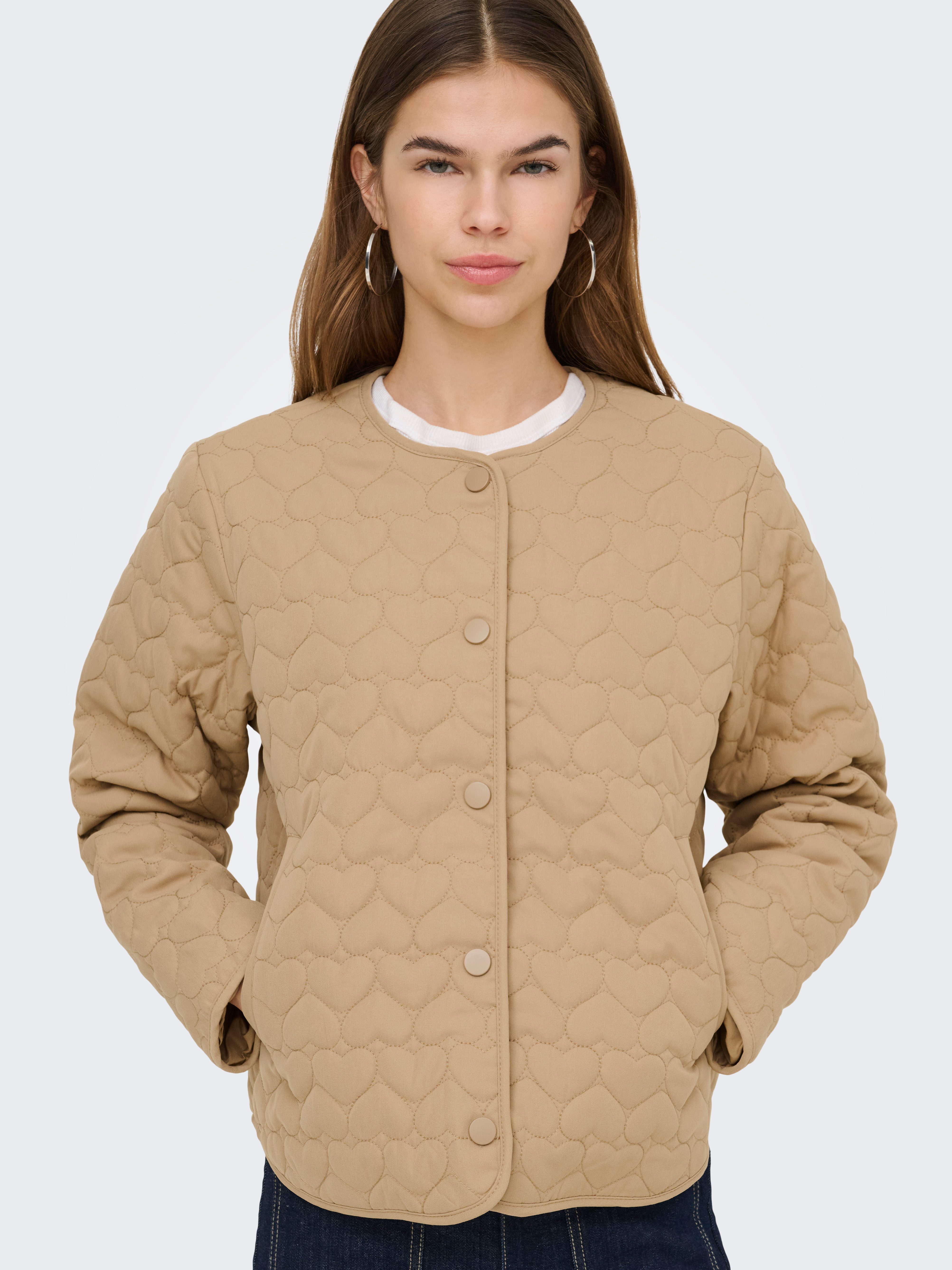 ONLY Steppjacke ONLHEART LIFE QUILTED JACKET NOOS OTW mit Steppmuster in Herzchenform