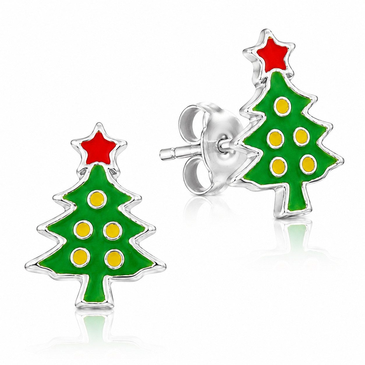 LUISIA® Paar Ohrhänger Ohrstecker 'Weihnachtsbaum' E-14456 - 925 Sterling