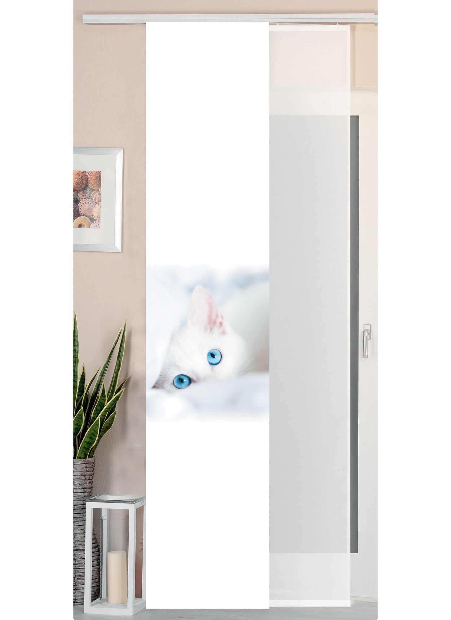 Tenda con passanti, in voile, trasparente, tinta unita, molti colori attraenti, dimensioni speciali, 225 x 140 cm (A x L), colore: Sabbia