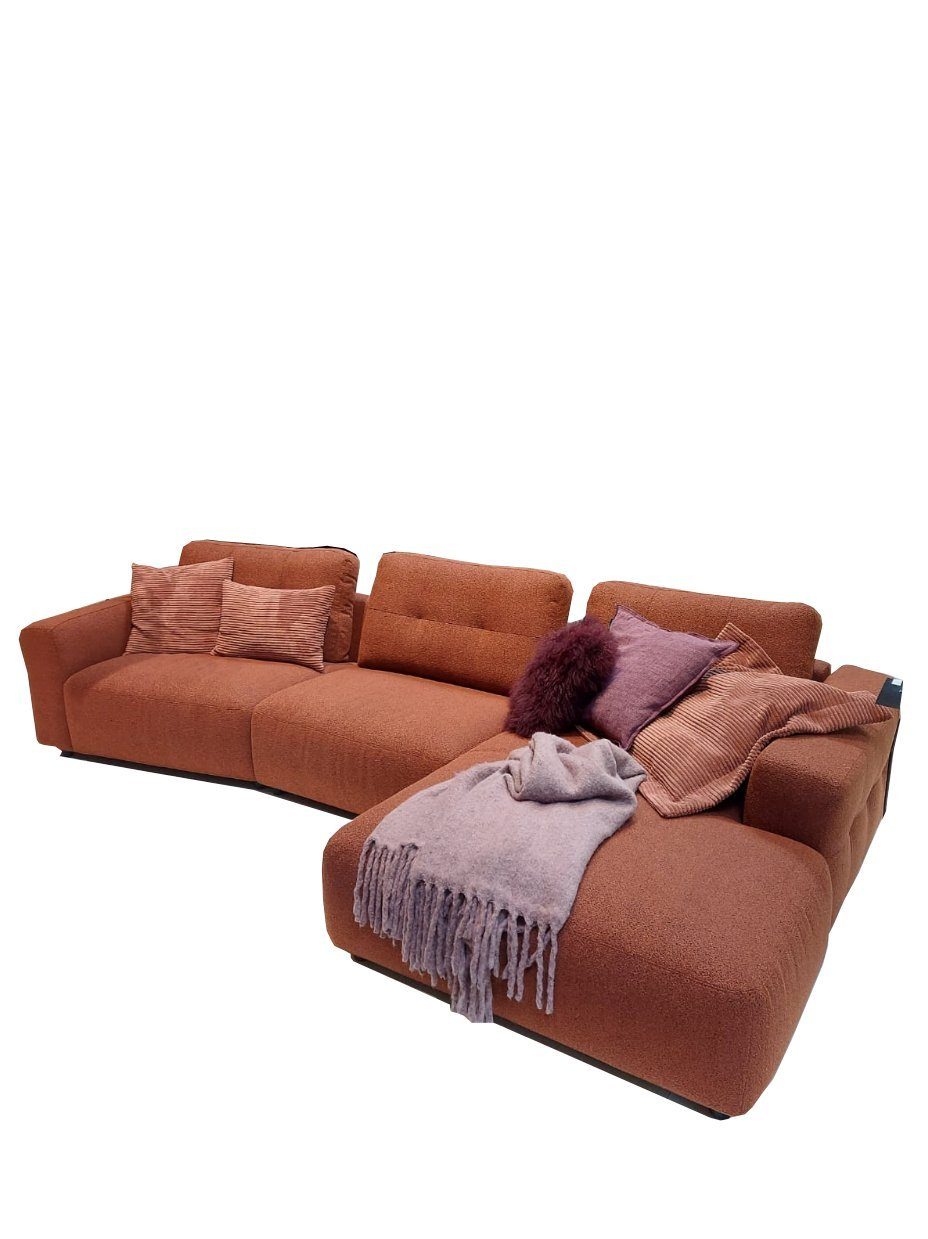 Nell Couch schräger Loop 147x346 cm Rusty Sitzgruppe Sofa 2-Sitzer Natur24 Sofa