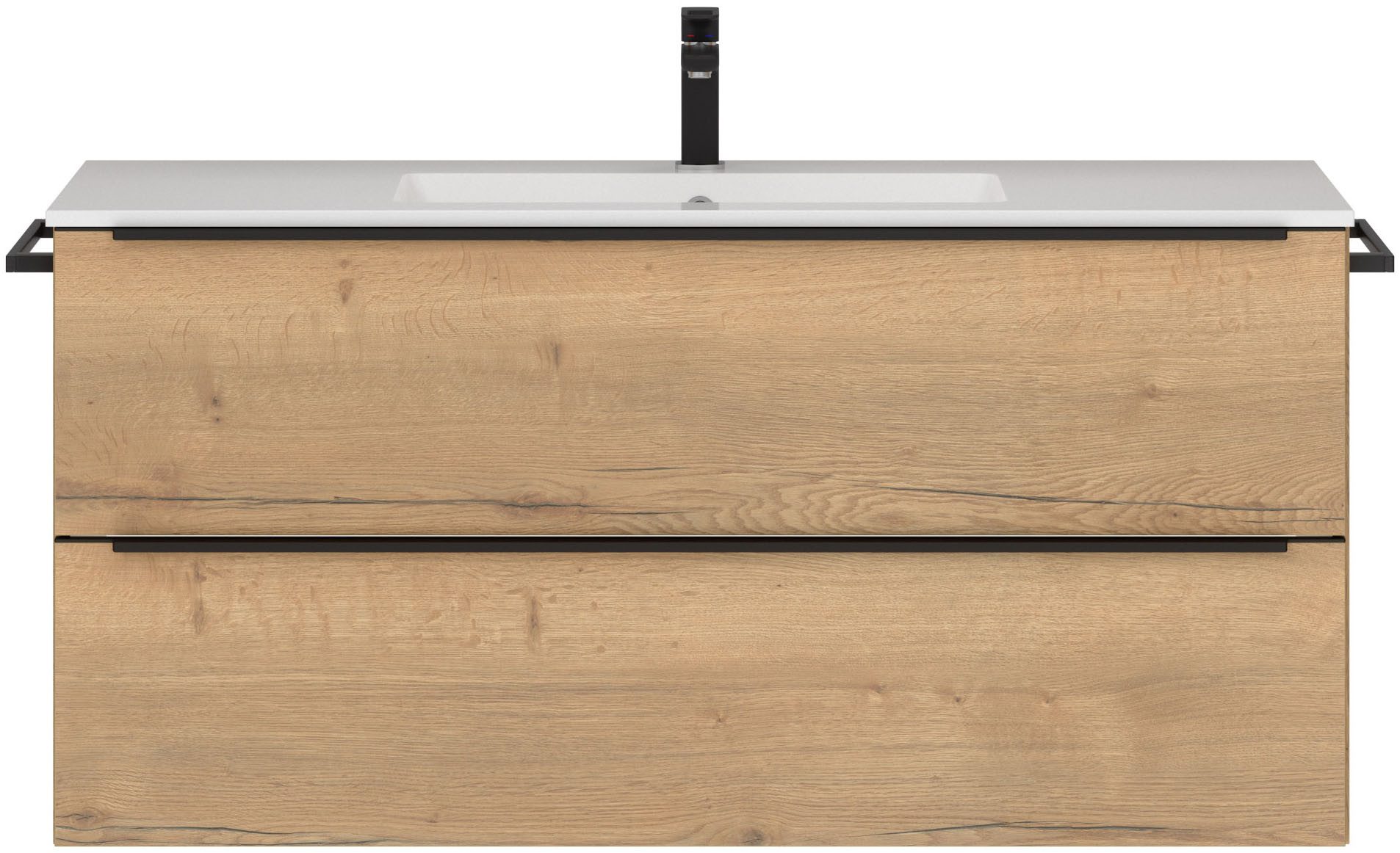 nobilia® Waschtisch-Set Levere, (1-St., vormontiert, mit Soft-Close), in vier Breiten