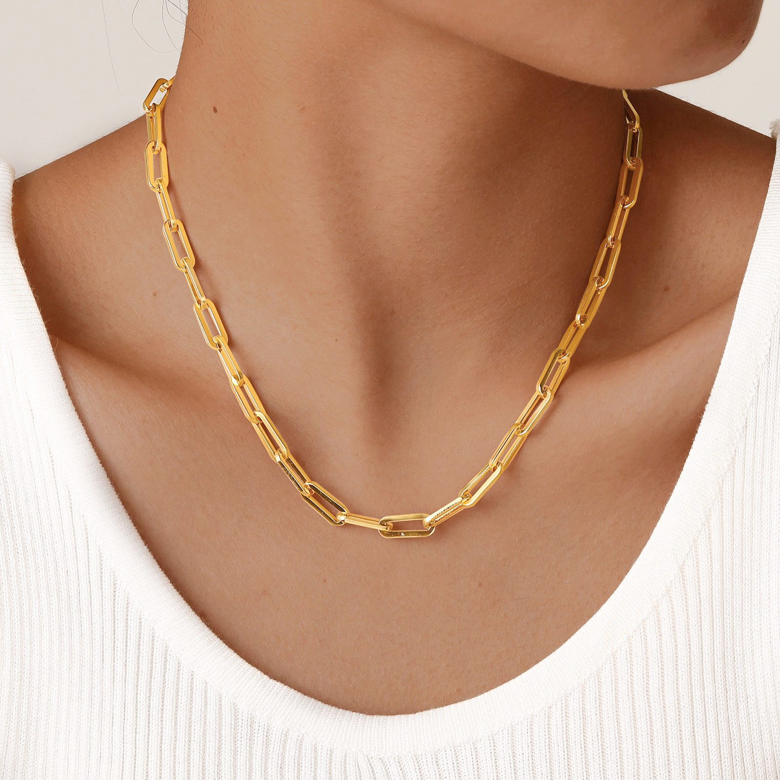 KARMA Gliederkette Damenkette Halskette 40+5 cm Gold oder Silber (Damenschm günstig online kaufen