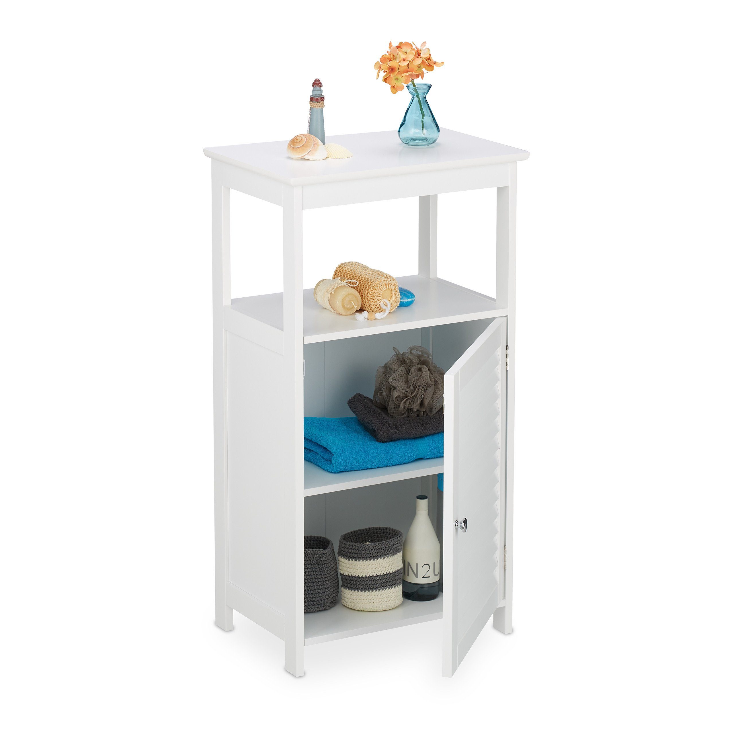 relaxdays Midischrank Badschrank mit 3 Fächern günstig online kaufen