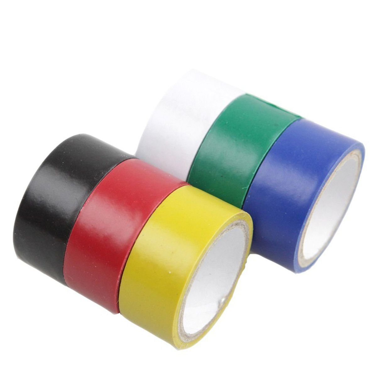 ca.19 sortiert Klebeband selbstklebend Rollen 6 farbig x 2,5 Isolierband mm m Elektriker