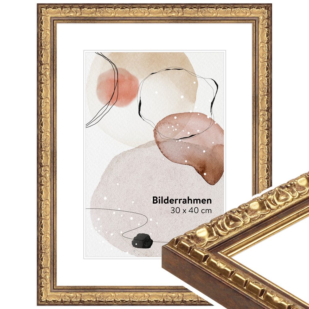 WANDStyle Bilderrahmen H215, Gold, aus Massivholz günstig online kaufen