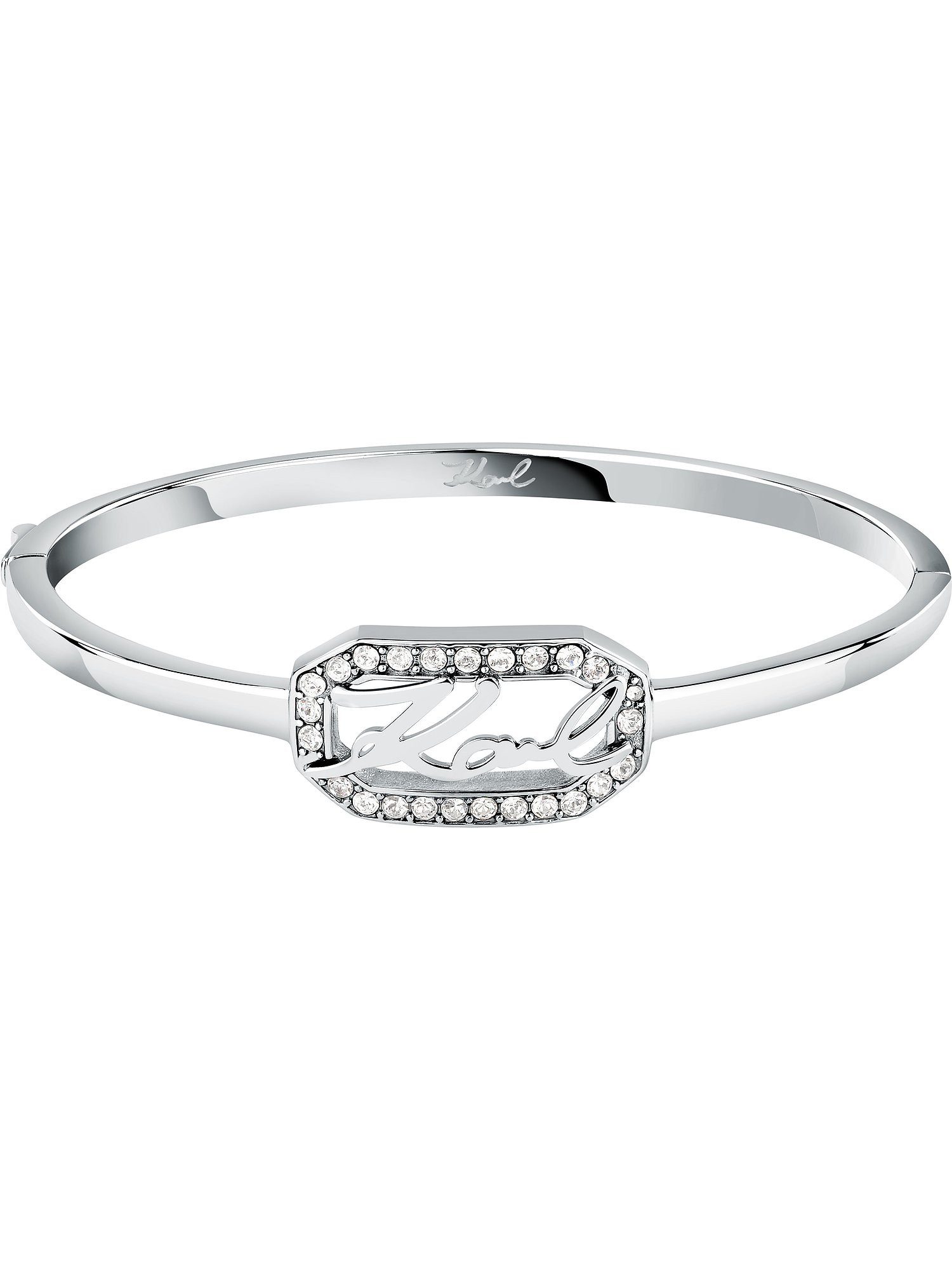 KARL LAGERFELD Armreif Karl Lagerfeld Damen-Armreif Edelstahl 25 Kristall, modern