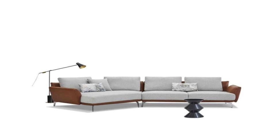 Xlmoebel Ecksofa L-förmiges Ledersofa mit Polsterung und modernem Design für das, Hergestellt in Europa