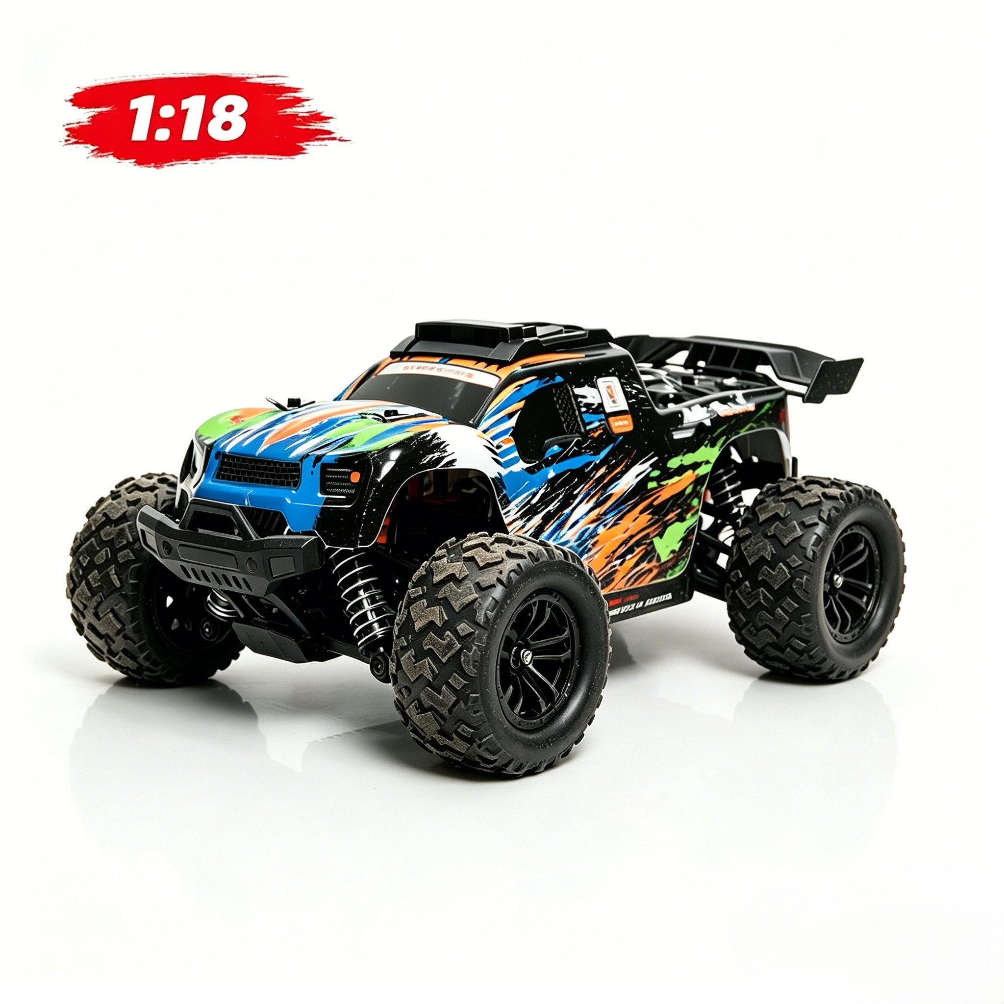 Rolipo RC-Auto RC-Auto 1/18 Ferngesteuertes Auto 2.4GHz, 4WD, 40km/h 1811 (1-tlg), 32-35 km/h Akku Offroad Truck mit Stoßschutz für Kinder & Erwachsene