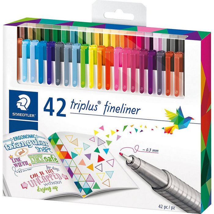 STAEDTLER Fineliner Dreikant-Fineliner triplus 0 3 mm 42 Farben