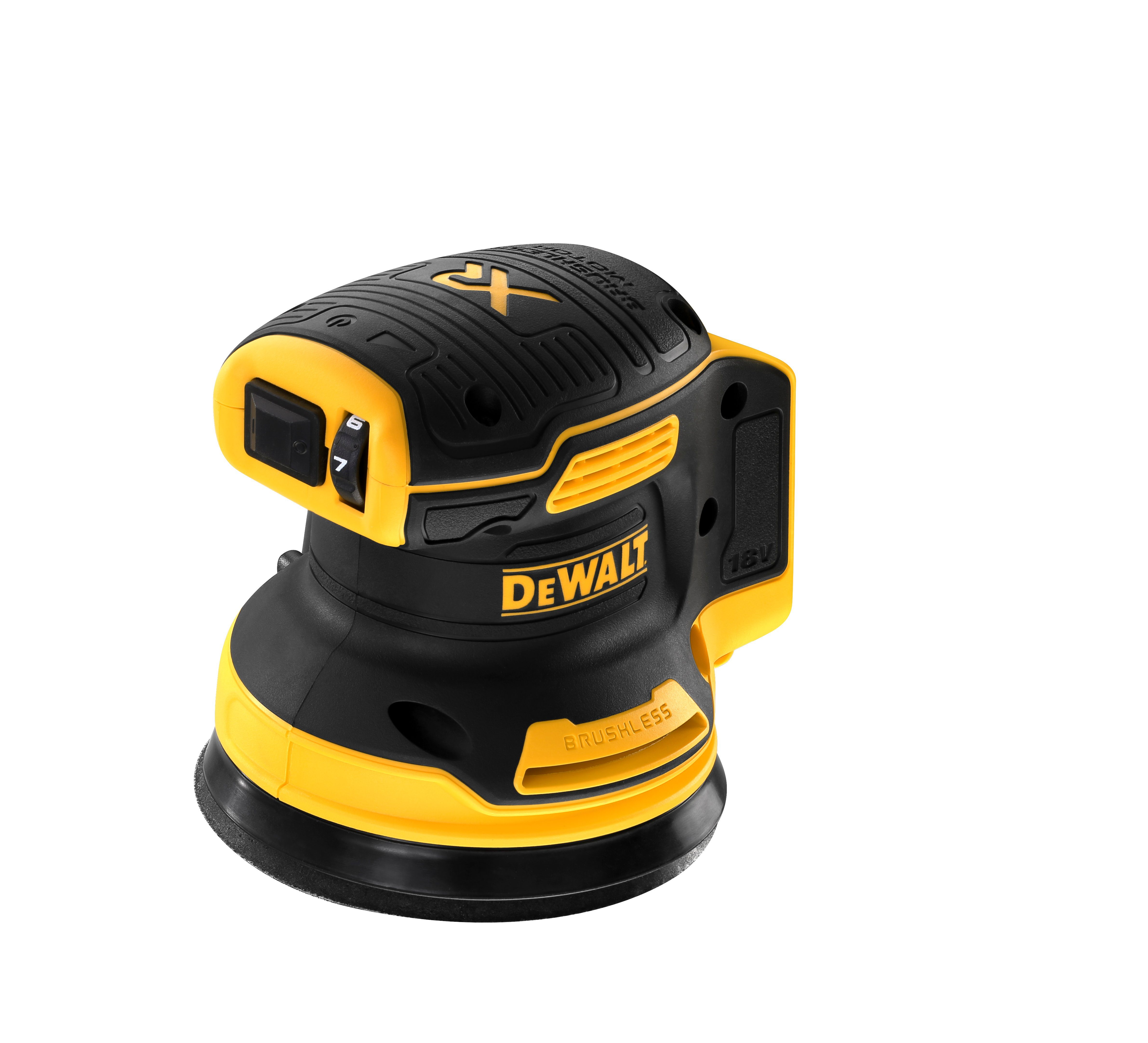 DeWalt Akku-Schwingschleifer Akku Tellerschleifmaschine, (Basisversion DCW210N Schleifmaschine Netzteil), bl Durchmesser 125mm, 12000 (ohne 18V min-1, und 125mm 8.000/12.000 (bürstenlos), U/min