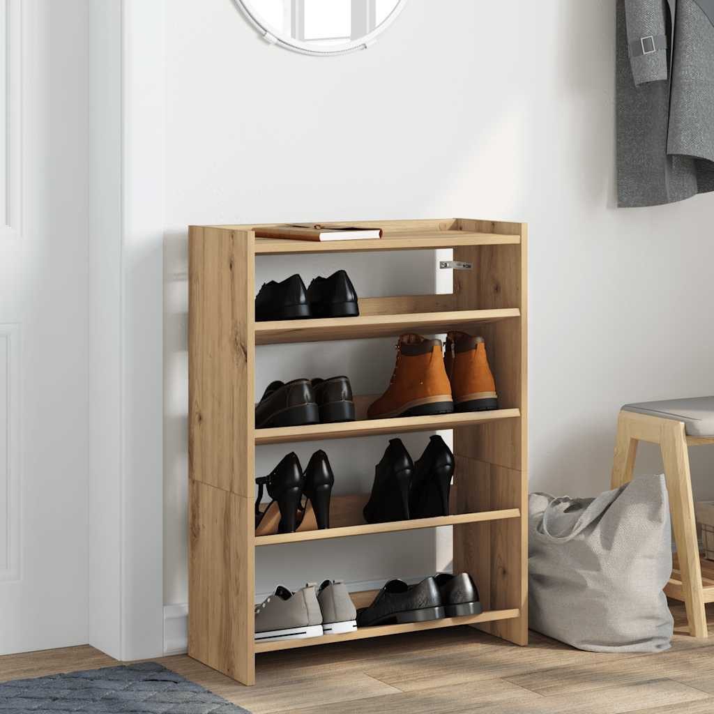 vidaXL Schuhregal Schuhregal Artisan-Eiche 60x25x81 cm günstig online kaufen