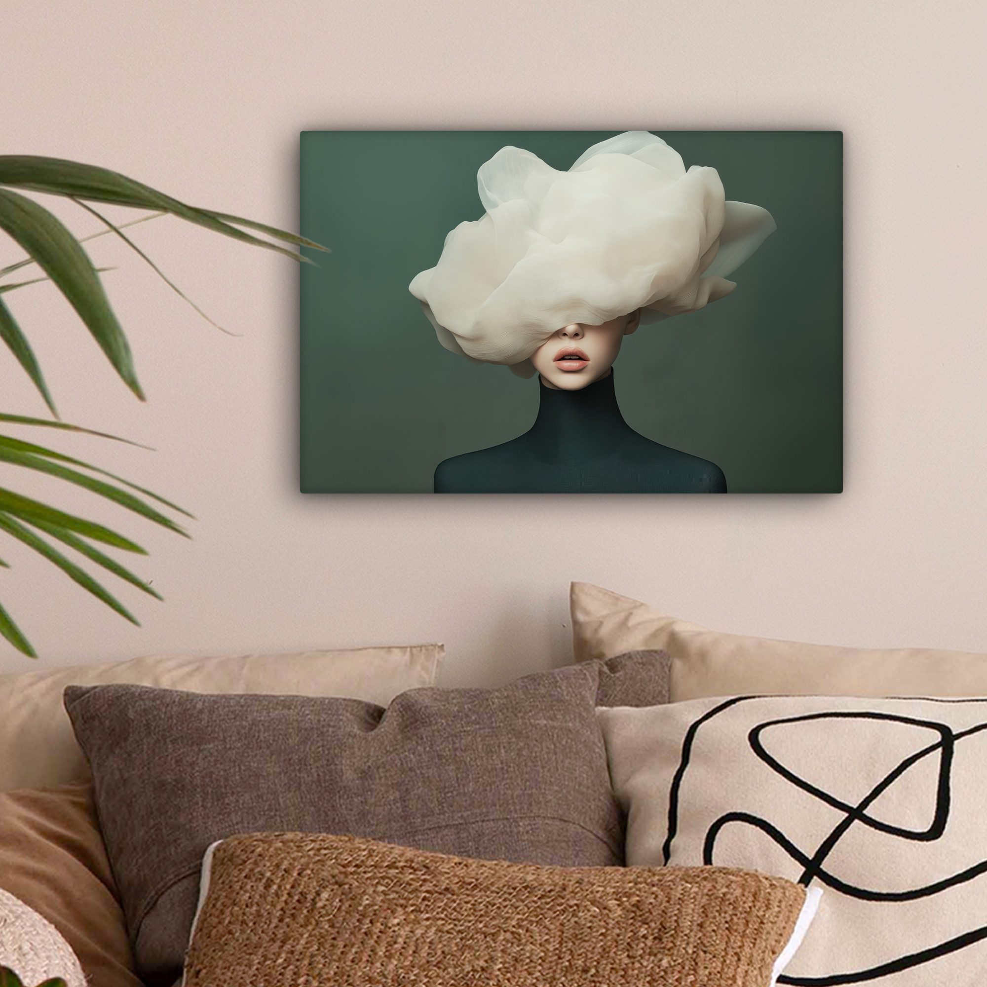 OneMillionCanvasses® Leinwandbild Hut - Frau - günstig online kaufen