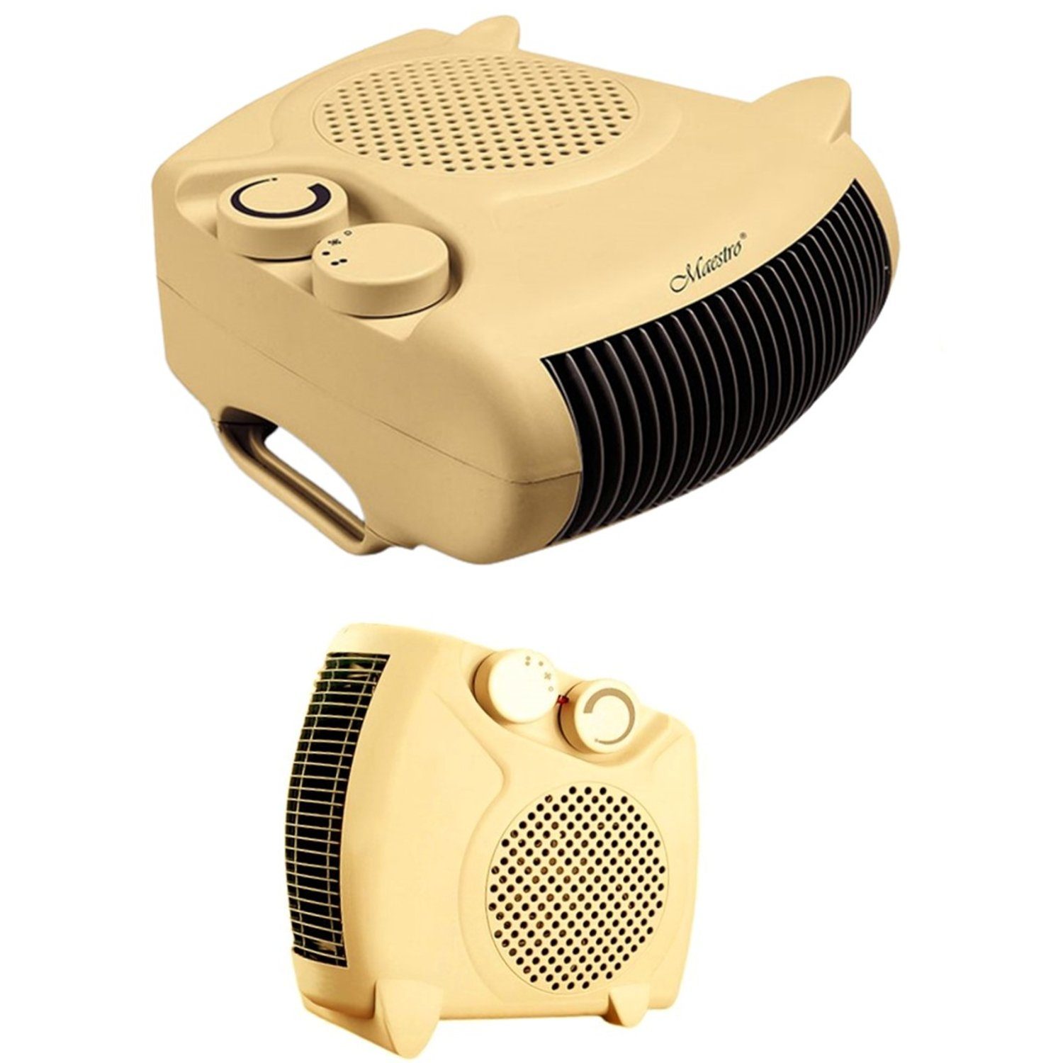 Maestro Heizlüfter MR-921, 2000 W, Heizlüfter Elektroheizkörper 2000W Beige/Grau