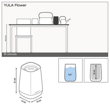 Lechuza® Dekovase Vase Yula Flower weiß/pistaziengrün seidenmatt