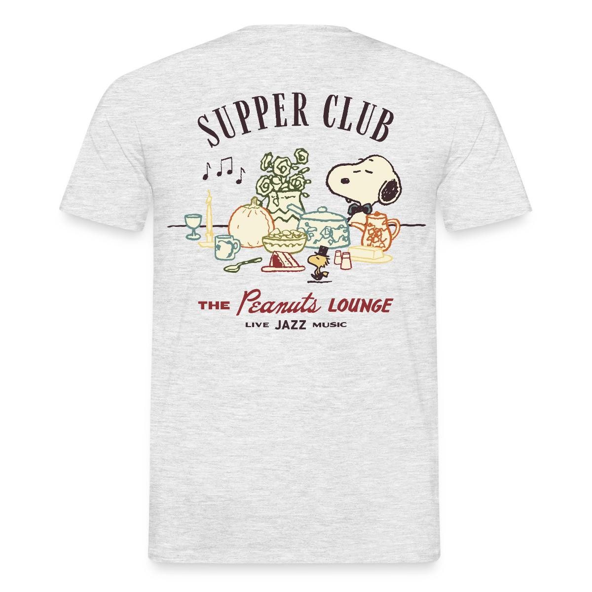 Spreadshirt T-Shirt Peanuts Supper Club The Peanuts Lounge Mit Snoopy Männer T-Shirt (1-tlg)