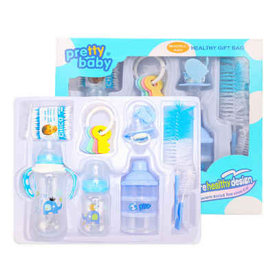 Baby Ja Babyflasche Babyflaschen-Set,Starter-Set für Neugeborene,Schnuller,8 Stück, Flaschenbürste